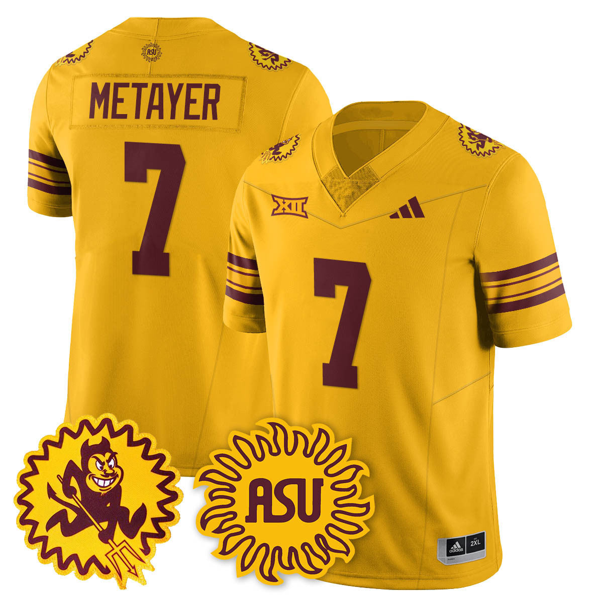 Men's Arizona State Sun Devils 1975 Throwback Uniform - All Stitched