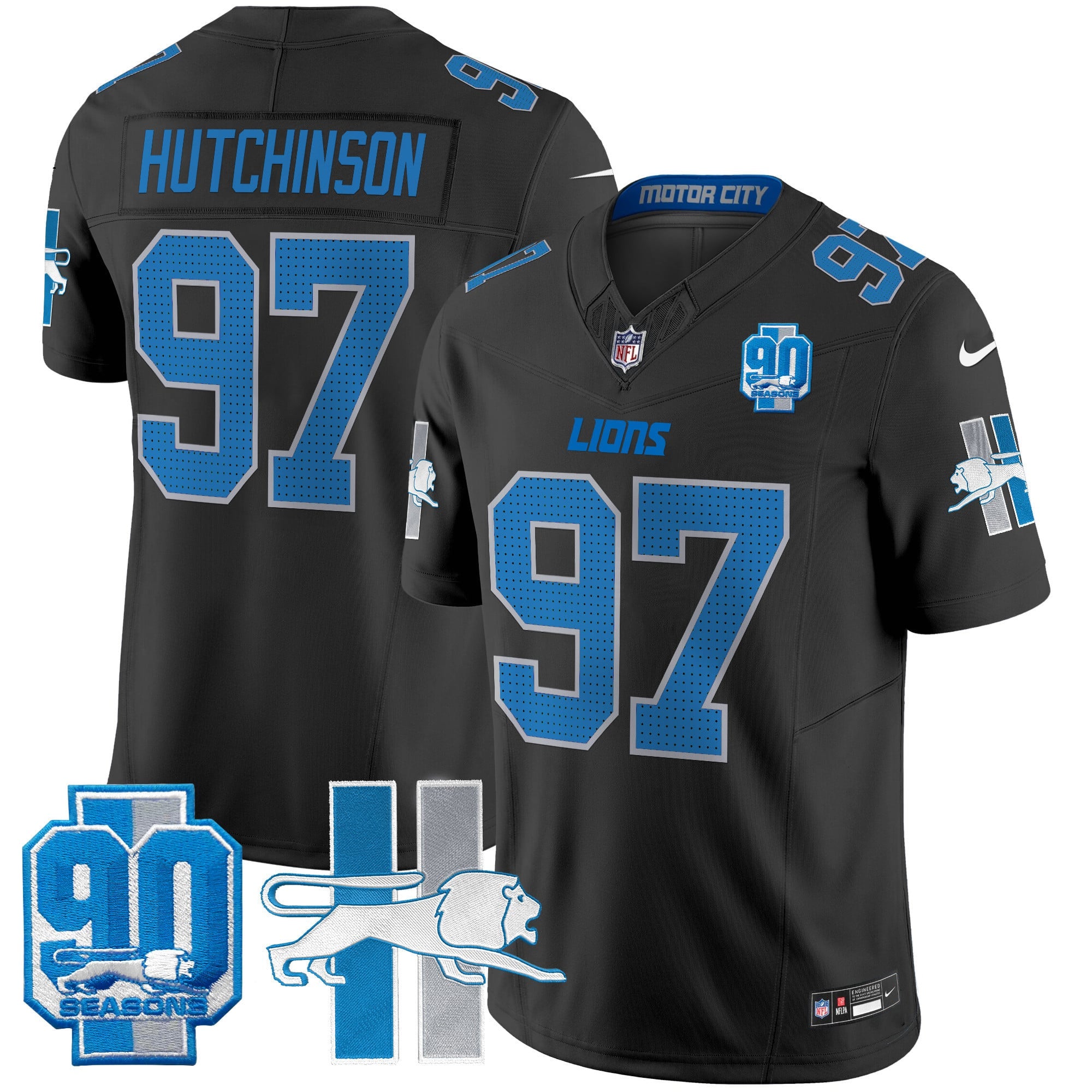 Men's Detroit Lion 1946 Throwback Vapor Limited Jersey - All Stitched