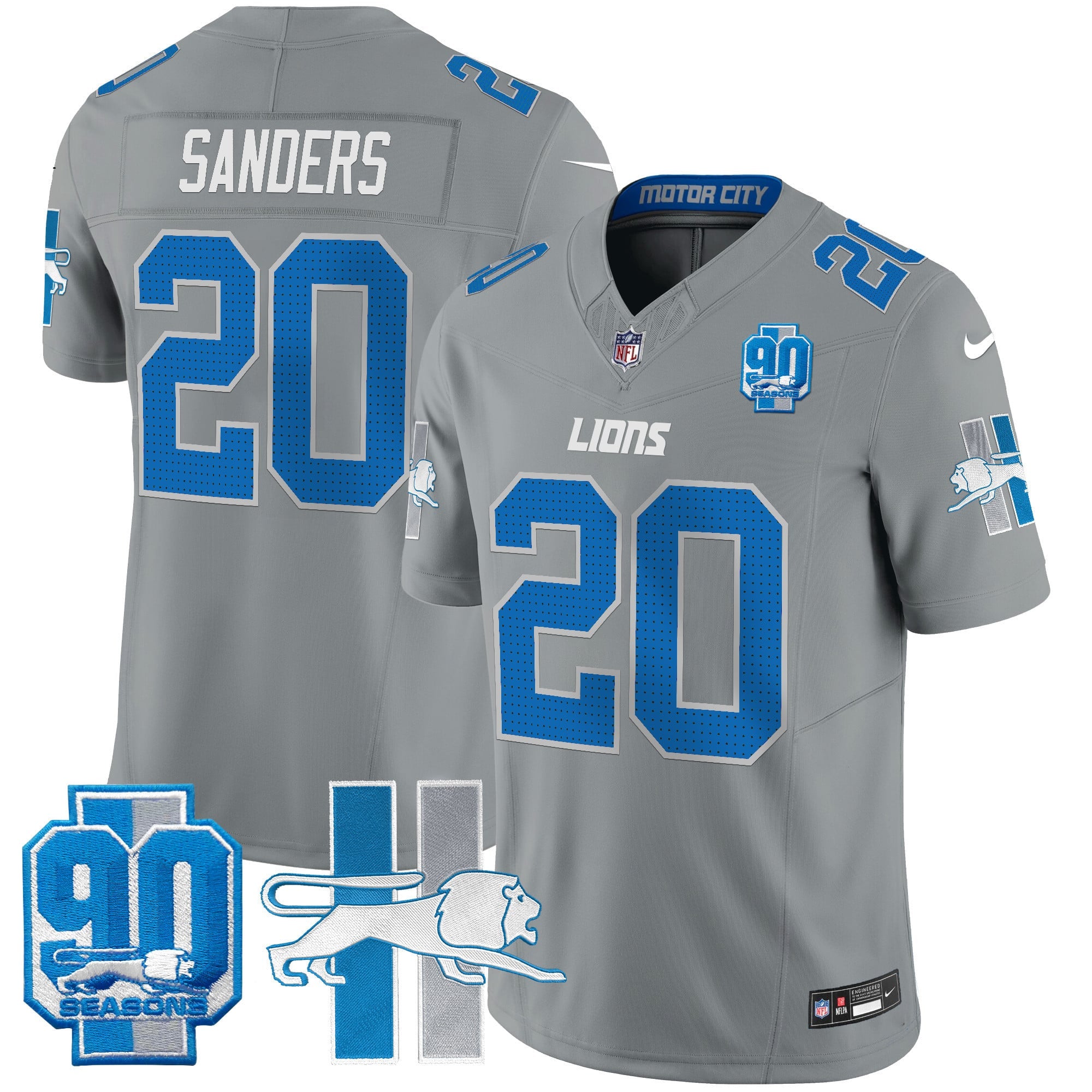 Men's Detroit Lion 1946 Throwback Vapor Limited Jersey - All Stitched