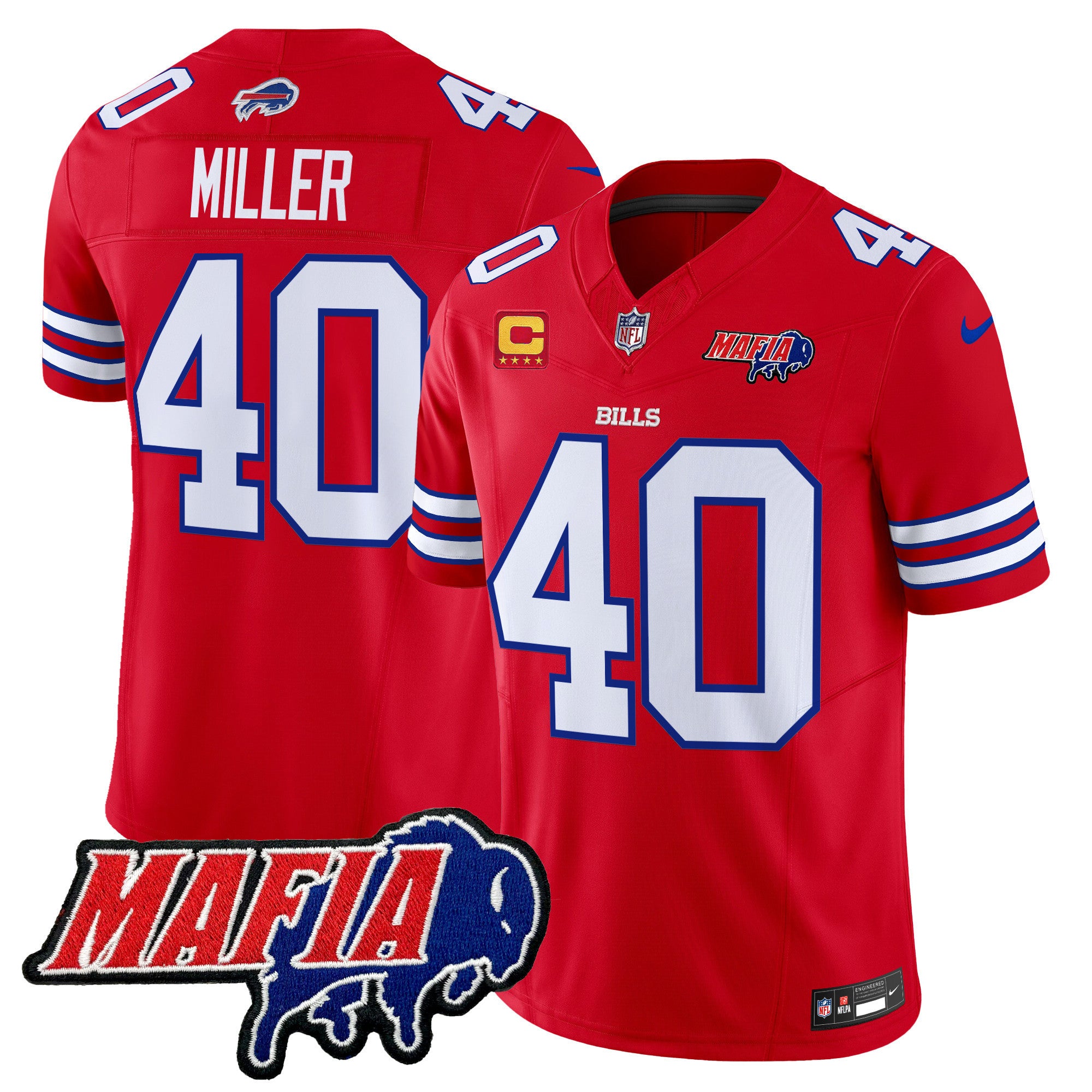 Men's Buffalo Bills 2024 Bills Mafia Patch Vapor Limited Jersey - All Stitched