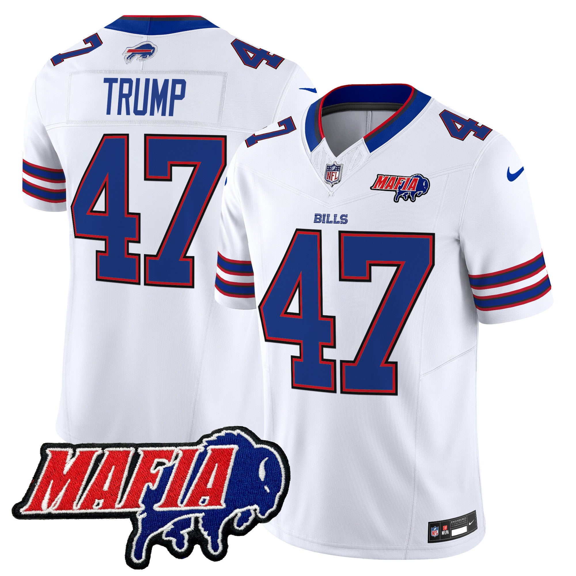 Men's Buffalo Bills 2024 Bills Mafia Patch Vapor Limited Jersey - All Stitched