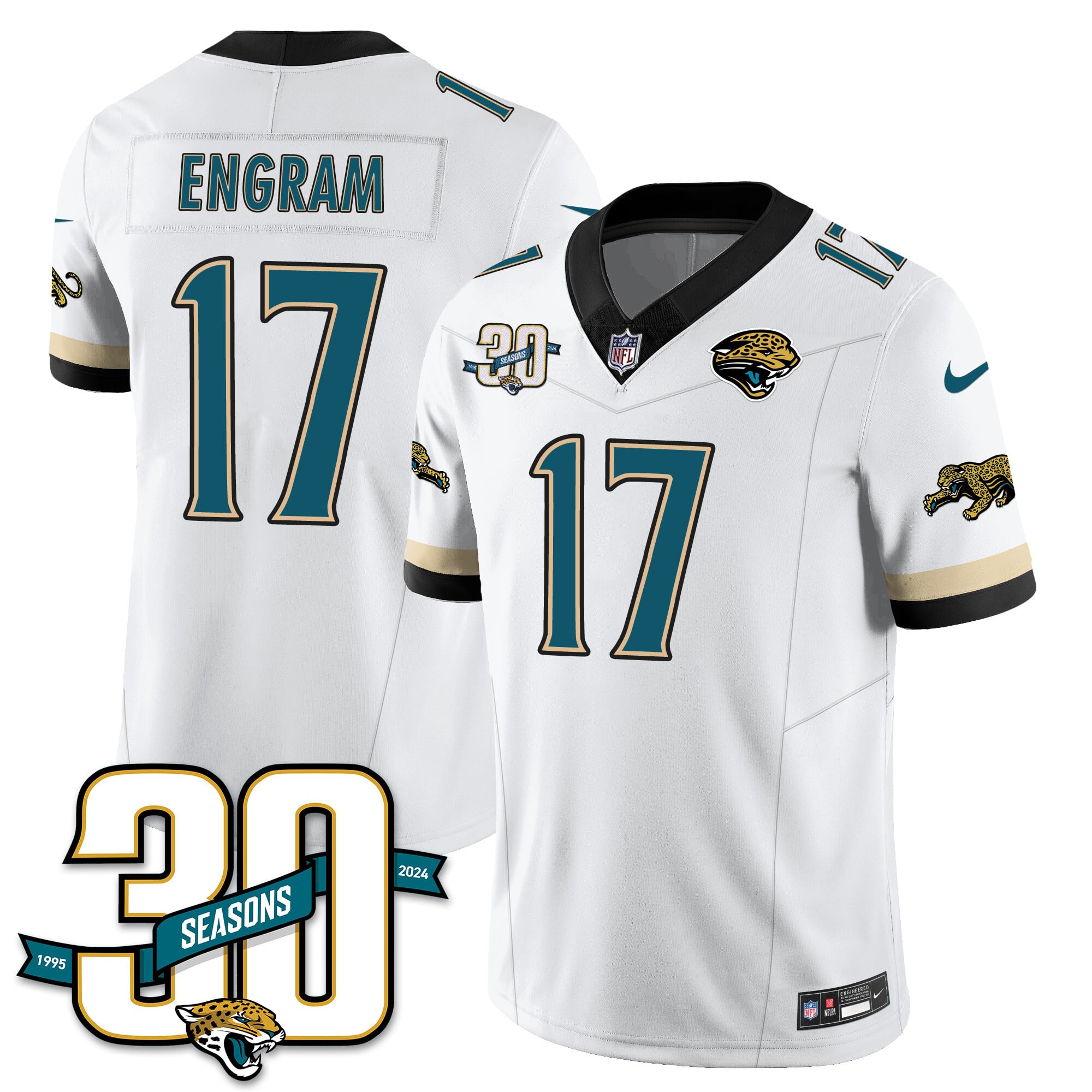 Men's Jacksonville Jaguars 1990s Throwback Uniforms - All Stitched