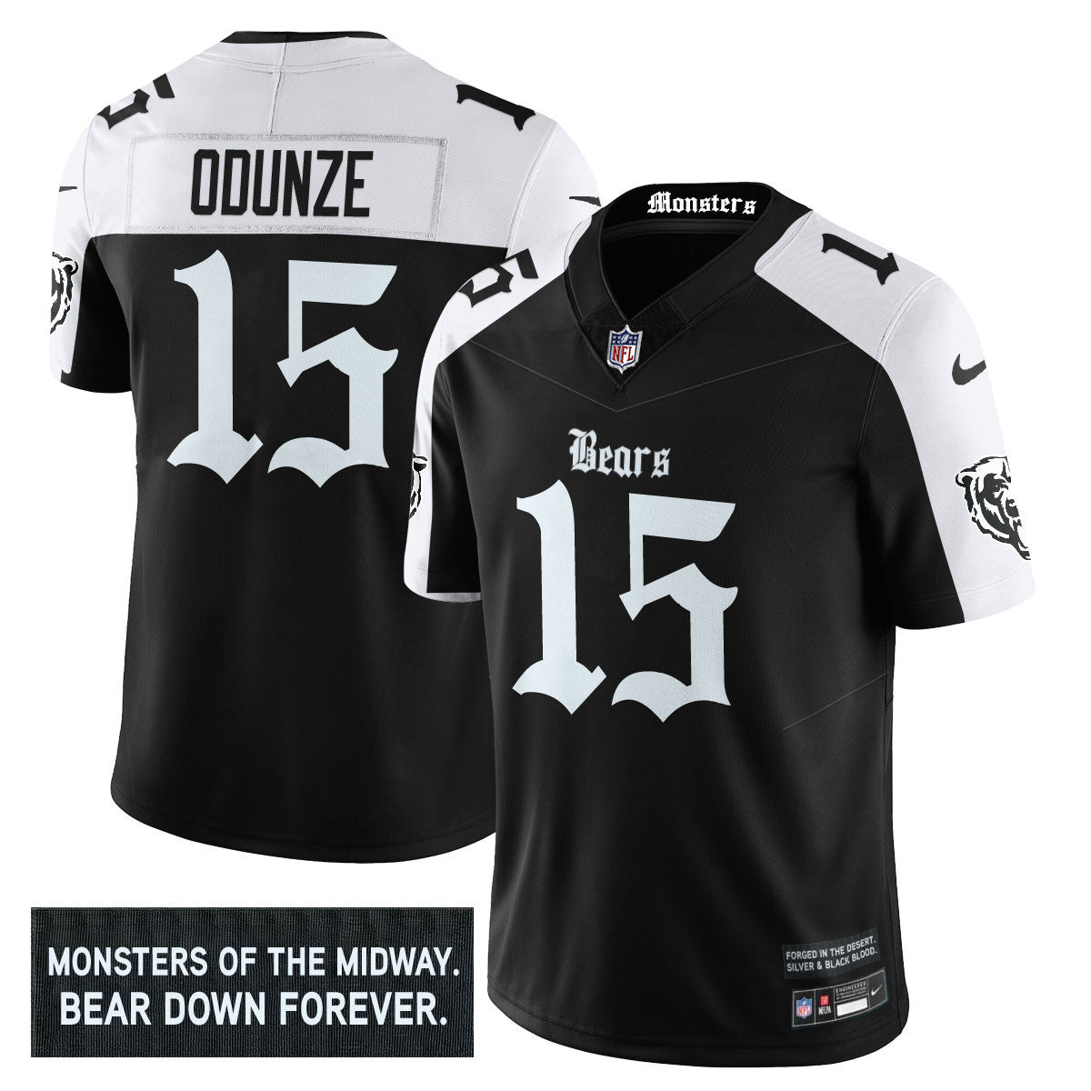 Men's Chicago Bears 'Gothic Monsters Edition' Vapor Limited Jersey - All Stitched