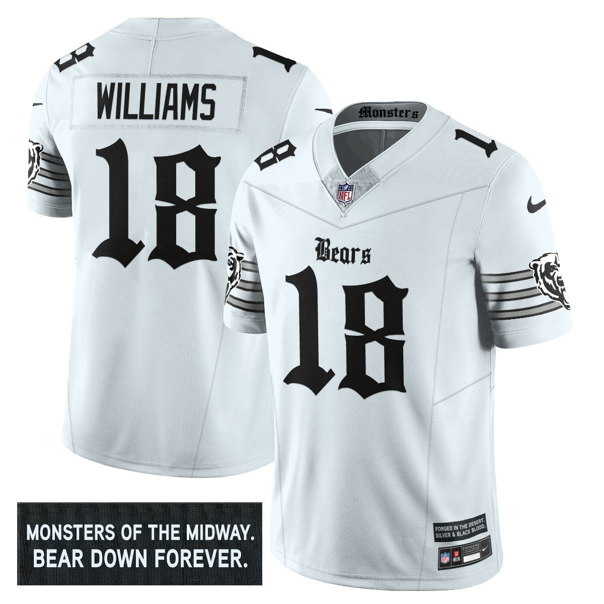 Men's Chicago Bears 'Gothic Monsters Edition' Vapor Limited Jersey - All Stitched