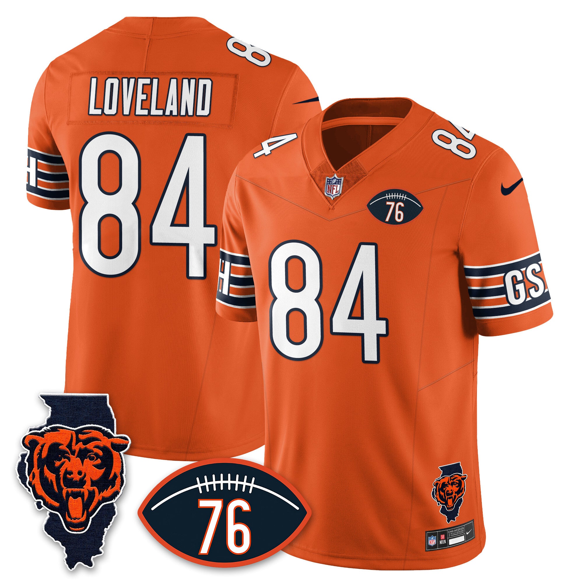 Men's Chicago Bears Honor Steve McMichael Jersey - All Stitched