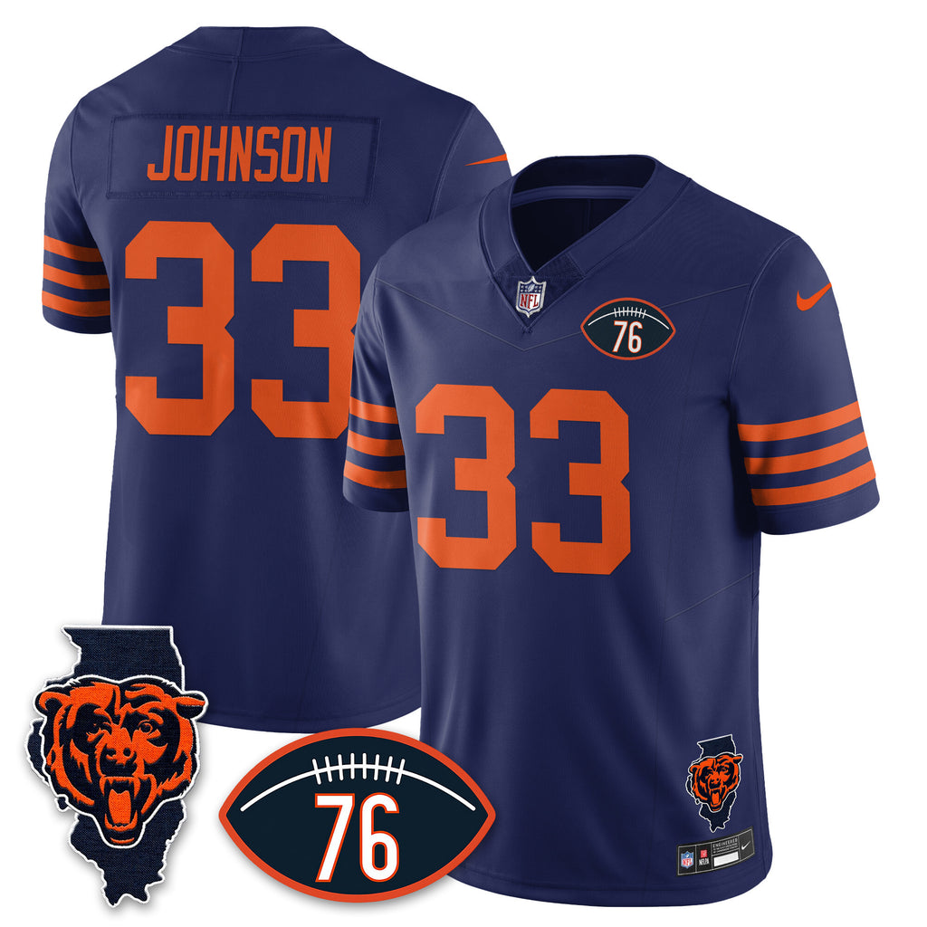 Chicago Bears Honor Steve McMichael Custom Jersey - All Stitched