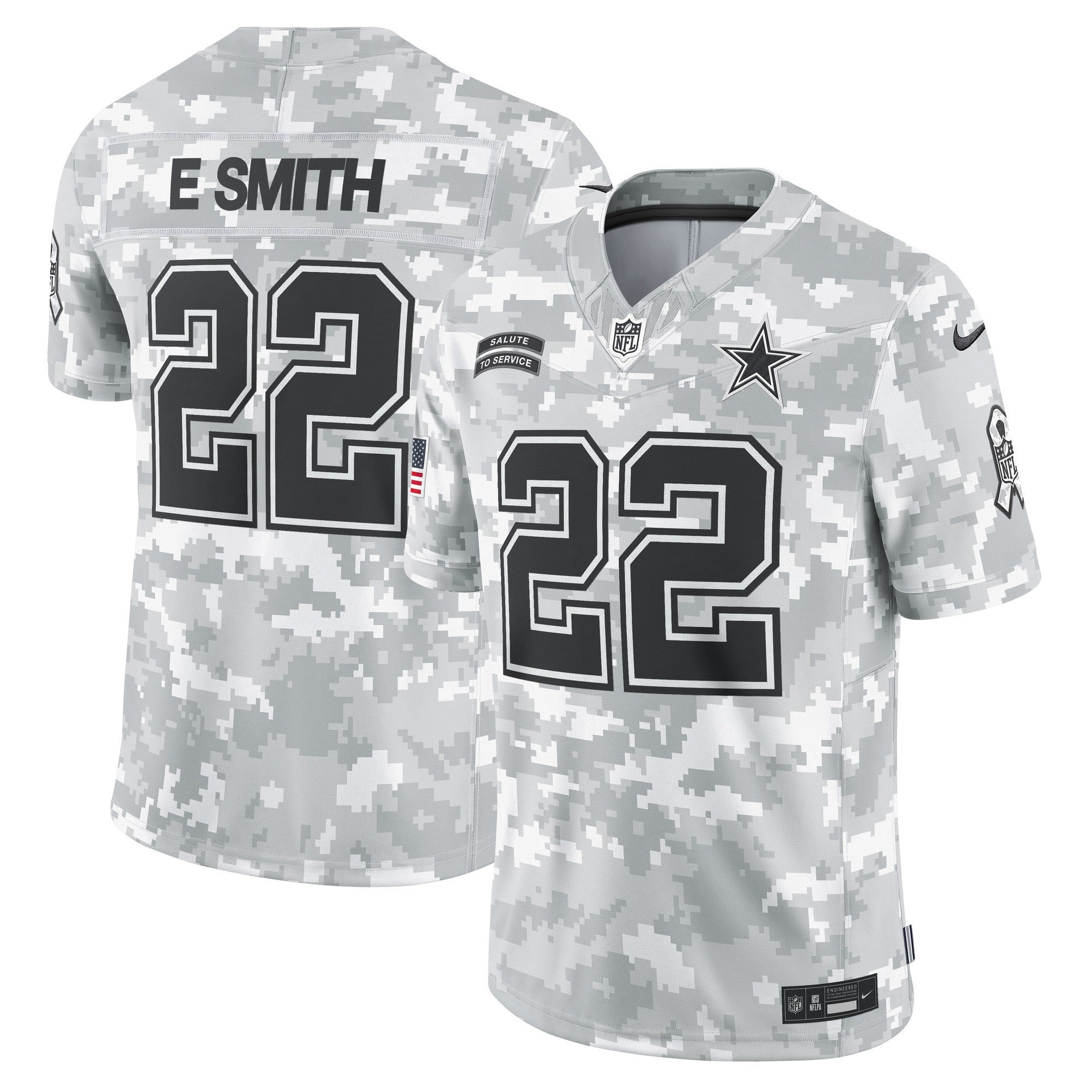 Dallas Cowboys 2024 Salute to Service Vapor Limited Jersey - Arctic Camo