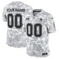 Arctic Camo Dallas Cowboys 2024 Salute to Service Custom Jersey - All Stitched - All Stitched
