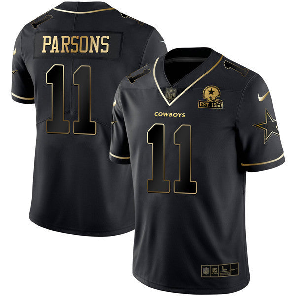 Men’s Dallas Cowboys Black Gold Jersey Collection – All Stitched