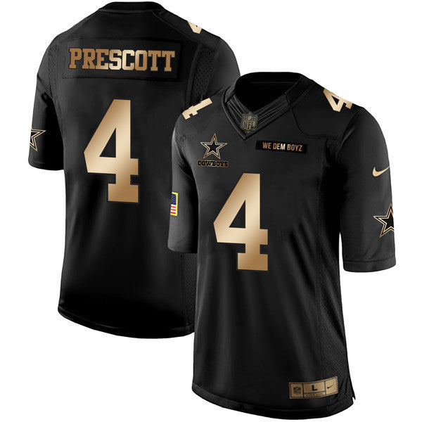 Men’s Dallas Cowboys Black Gold Jersey Collection – All Stitched