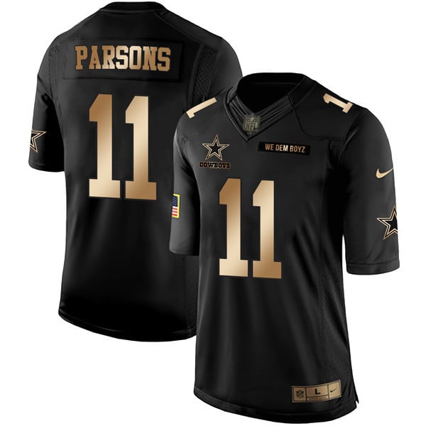 Men’s Dallas Cowboys Black Gold Jersey Collection – All Stitched