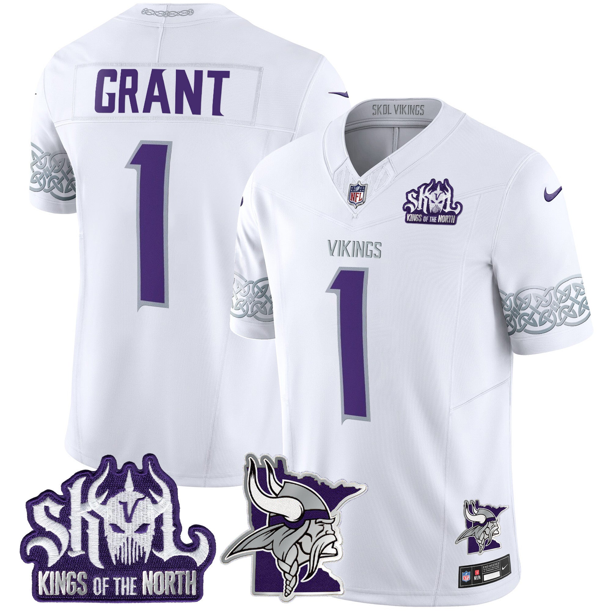 Men's Minnesota Vikings 2024 Winter Warrior Skol Patch Vapor Limited Jersey V2 - All Stitched
