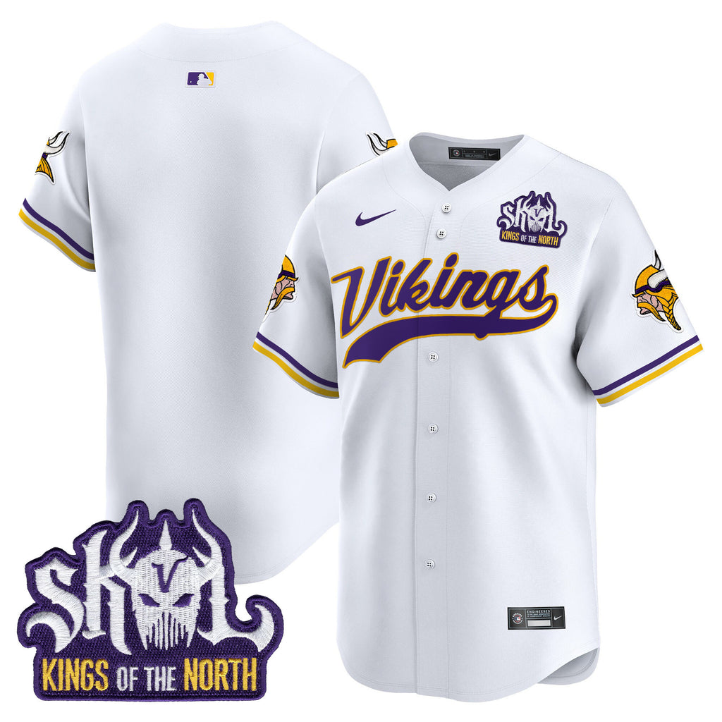 Men's Minnesota Vikings King Of The North Patch Vapor Premier Limited Jersey - All Stitched