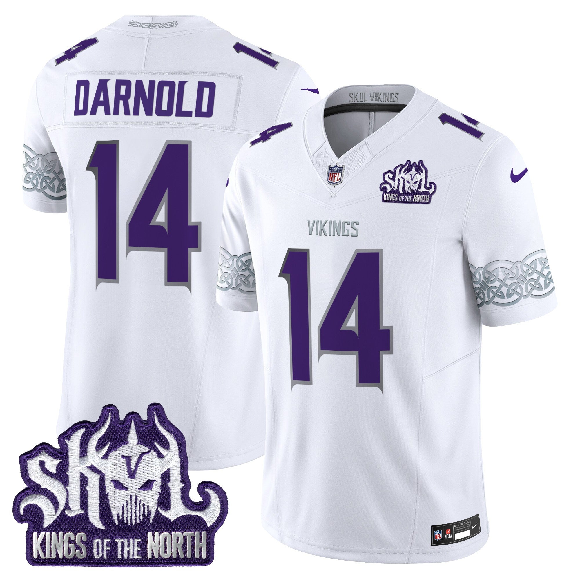Men's Minnesota Vikings King Of The North Patch Vapor Limited Jersey V2 - All Stitched