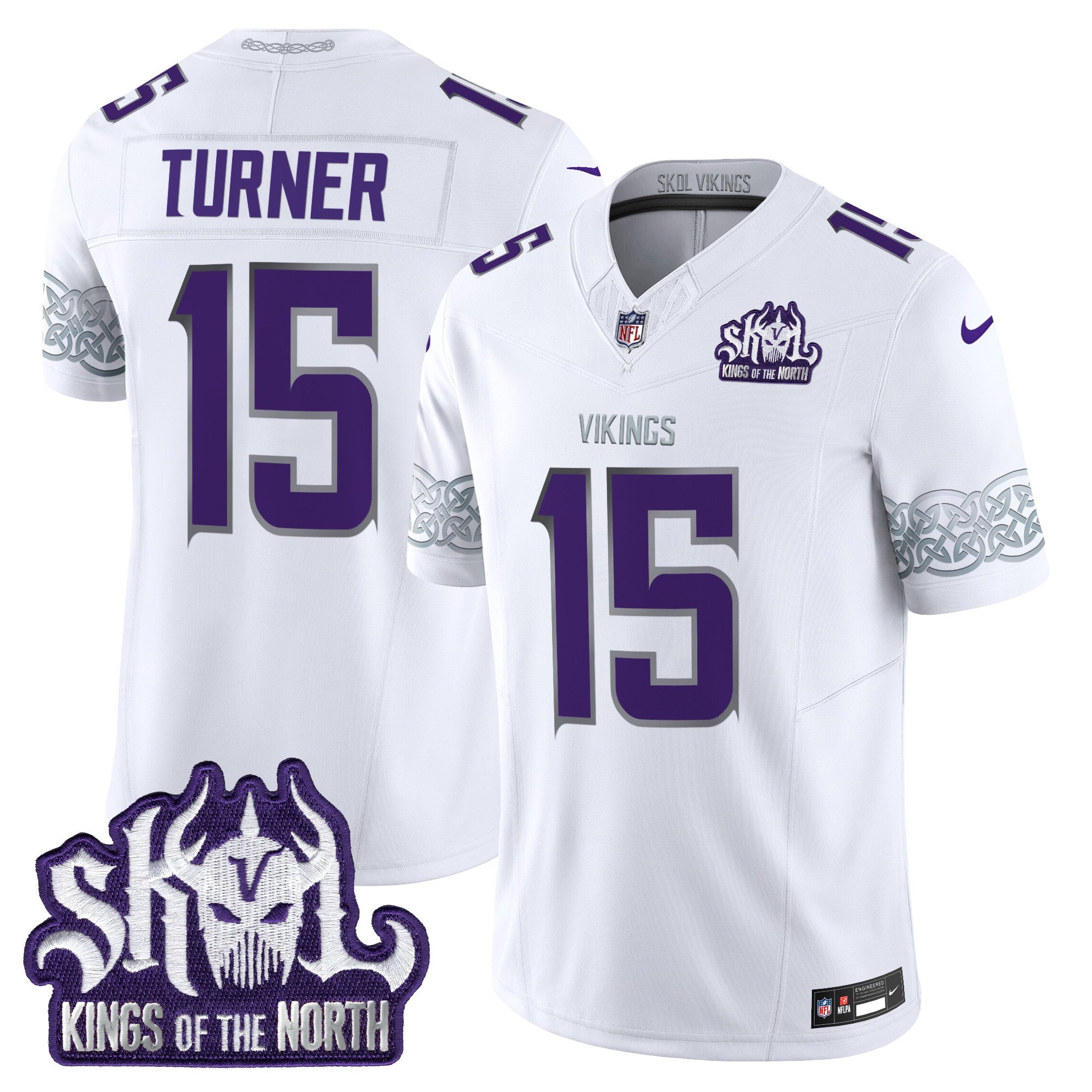 Men's Minnesota Vikings King Of The North Patch Vapor Limited Jersey V2 - All Stitched