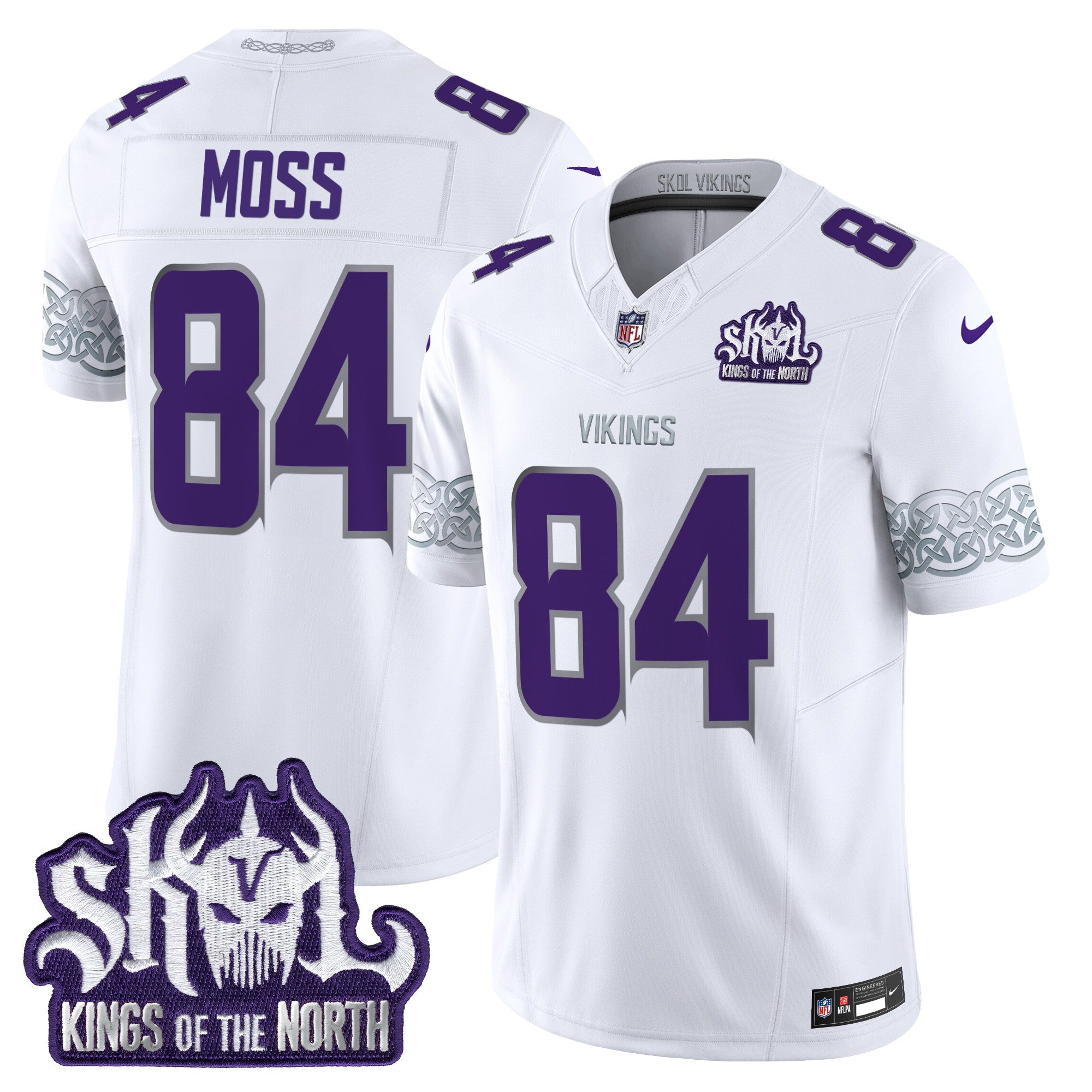 Men's Minnesota Vikings King Of The North Patch Vapor Limited Jersey V2 - All Stitched