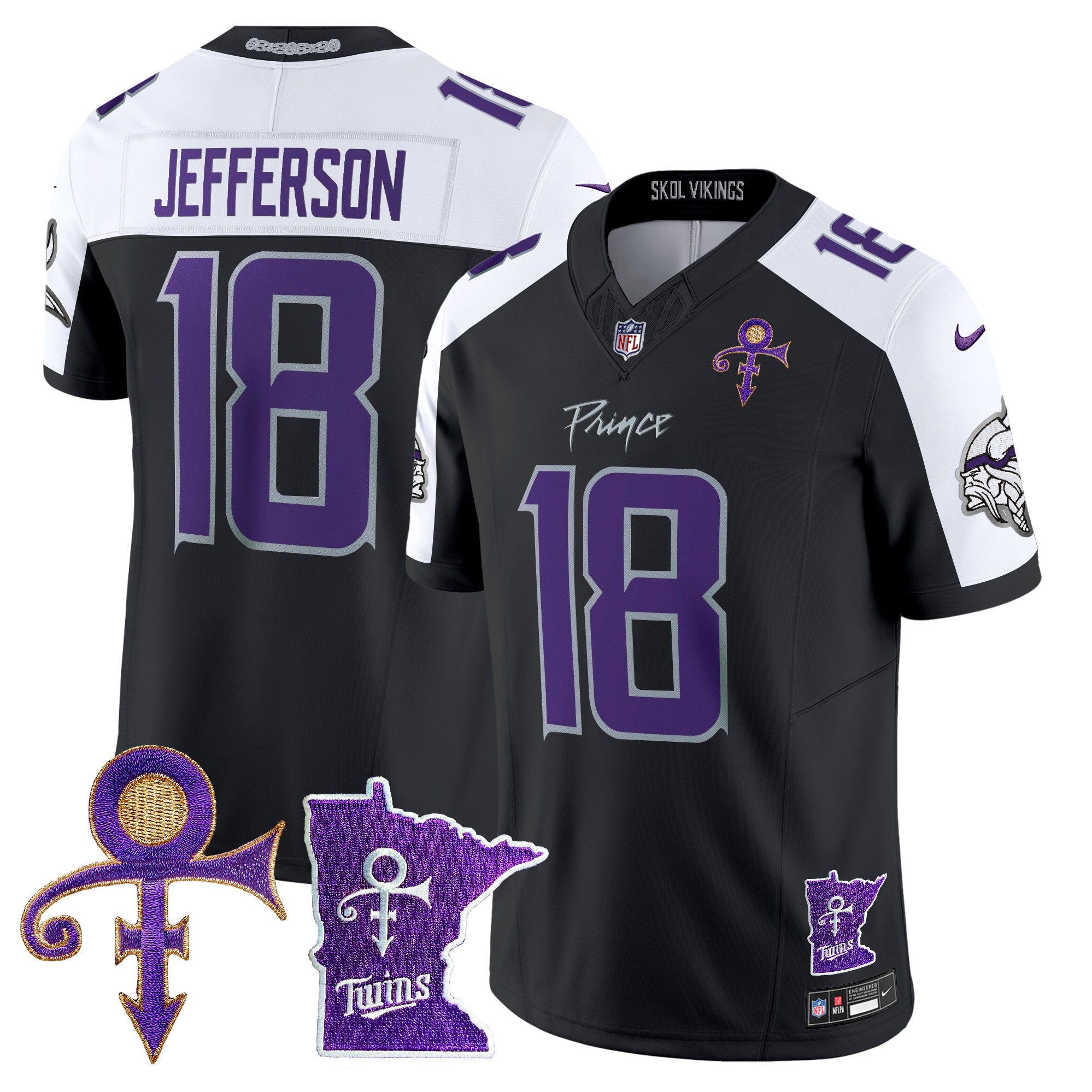 Men's Minnesota Vikings 2024 Prince Vapor Limited Jersey V2 - All Stitched
