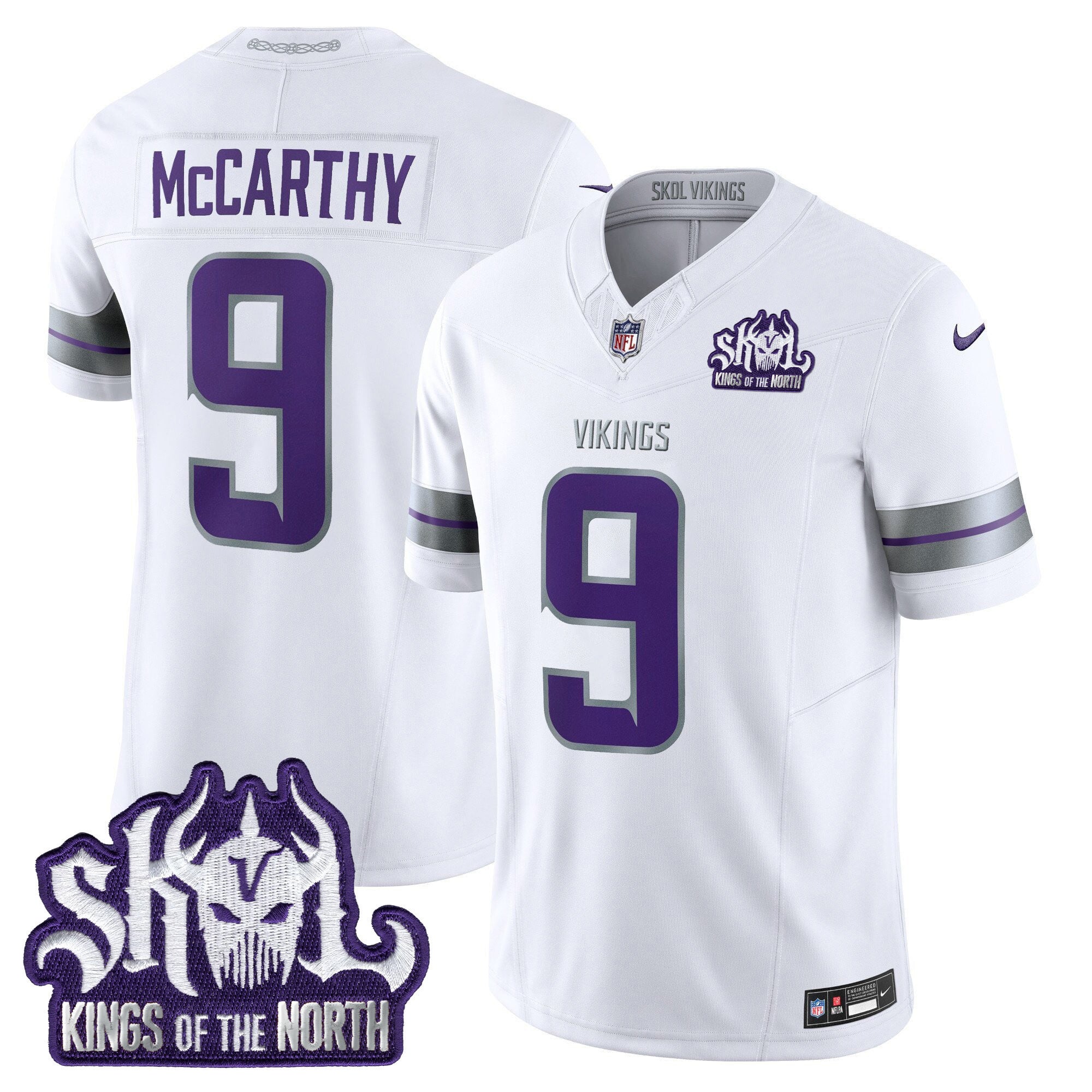 Men's Minnesota Vikings 2024 Winter Warrior Skol Patch Vapor Limited Jersey - All Stitched