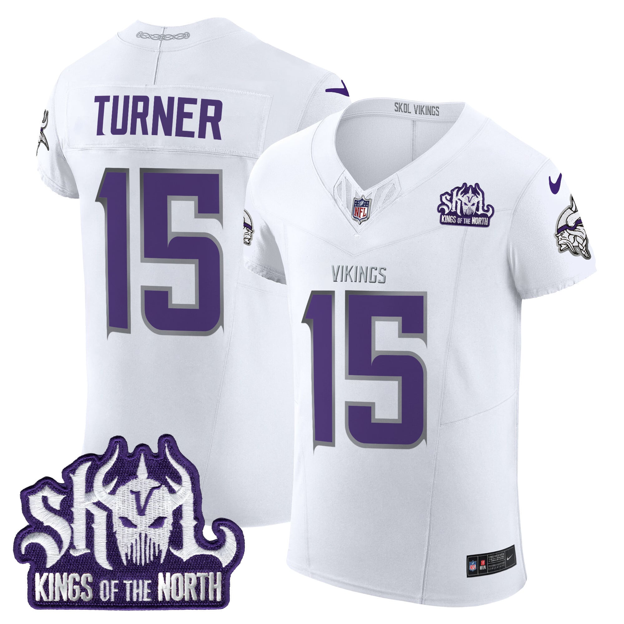 Men's Minnesota Vikings 2024 Winter Warrior Skol Patch Vapor Elite Jersey - All Stitched