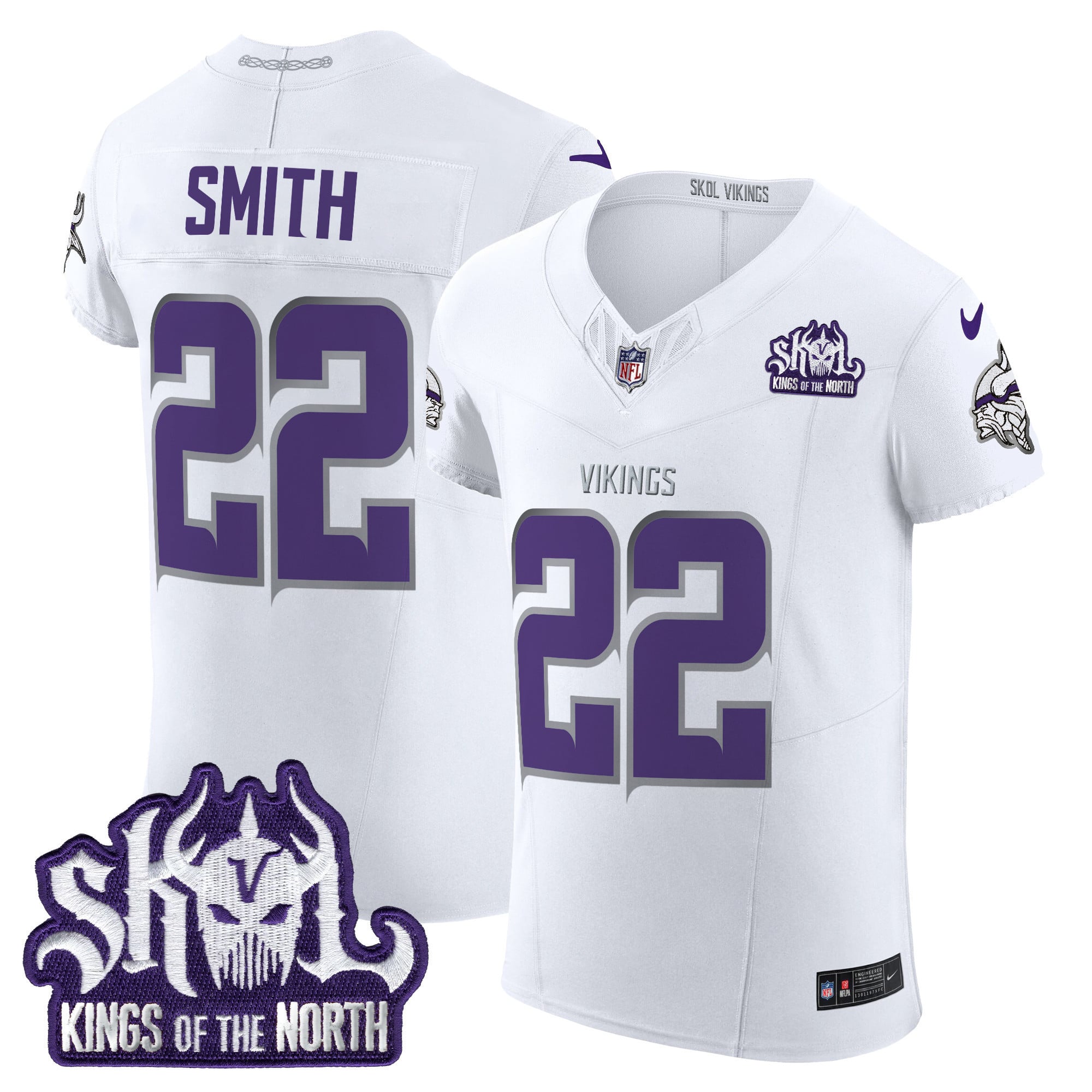 Men's Minnesota Vikings 2024 Winter Warrior Skol Patch Vapor Elite Jersey - All Stitched
