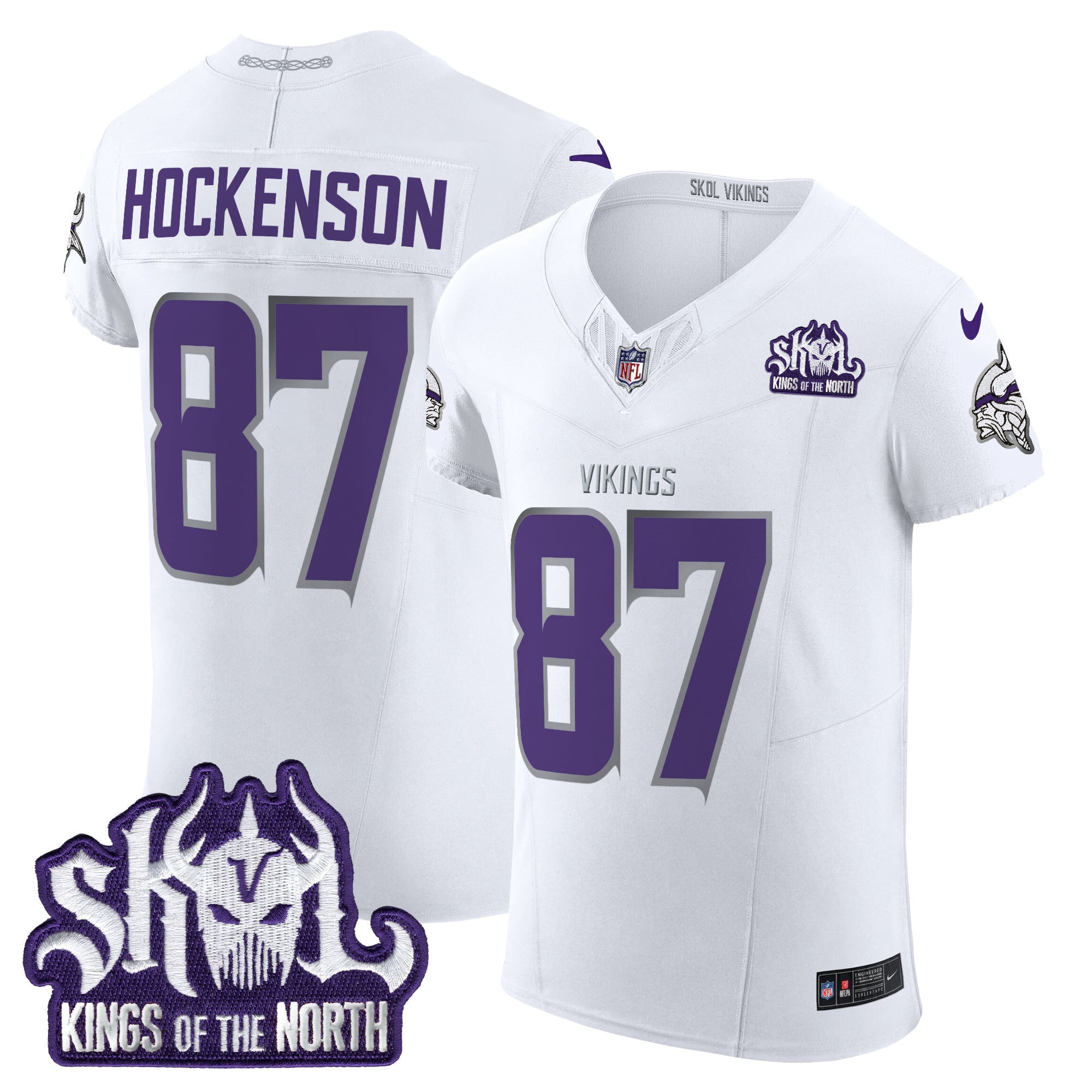 Men's Minnesota Vikings 2024 Winter Warrior Skol Patch Vapor Elite Jersey - All Stitched