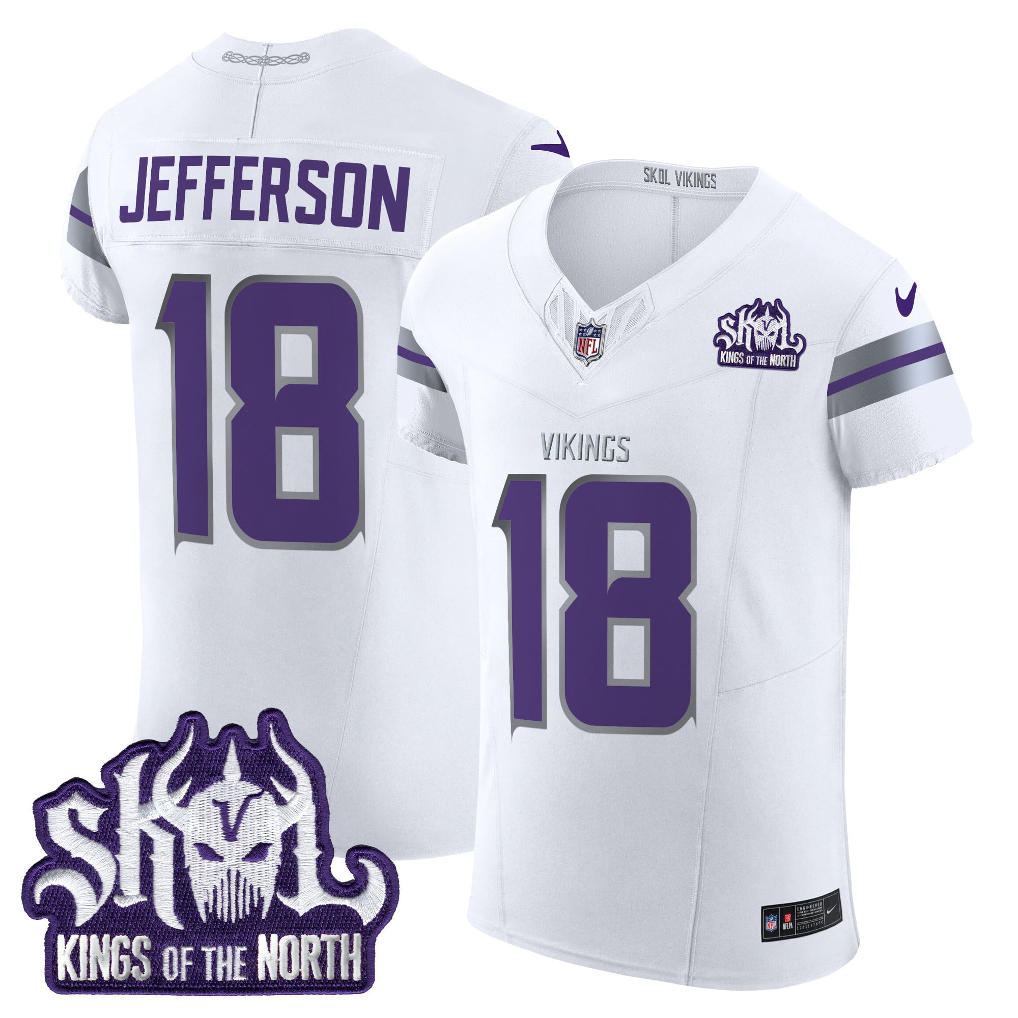 Men's Minnesota Vikings 2024 Winter Warrior Skol Patch Vapor Elite Jersey - All Stitched