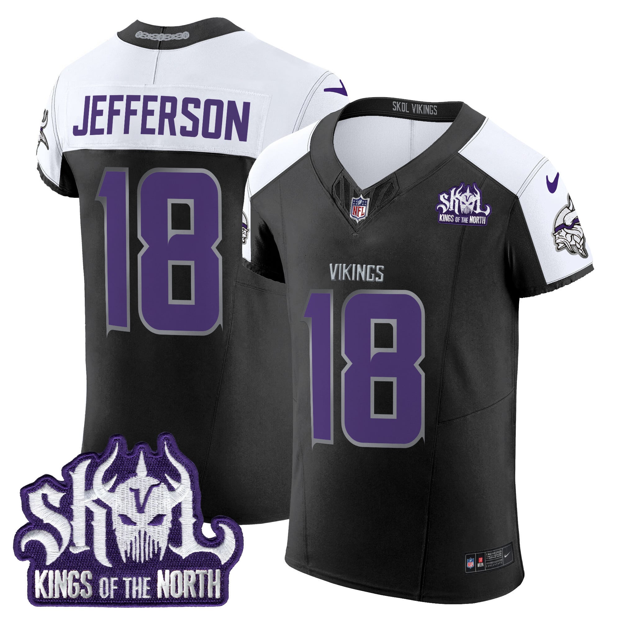 Men's Minnesota Vikings 2024 Winter Warrior Skol Patch Vapor Elite Jersey - All Stitched
