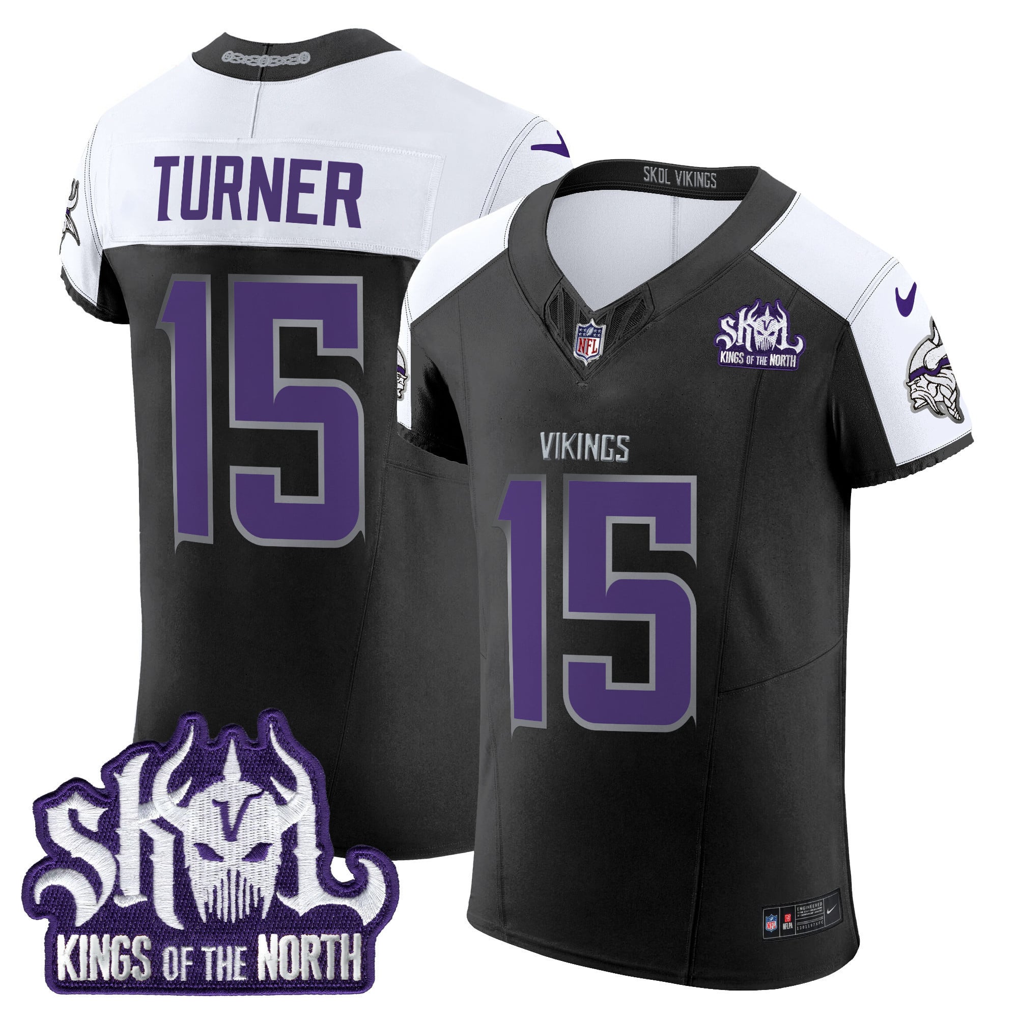 Men's Minnesota Vikings 2024 Winter Warrior Skol Patch Vapor Elite Jersey - All Stitched