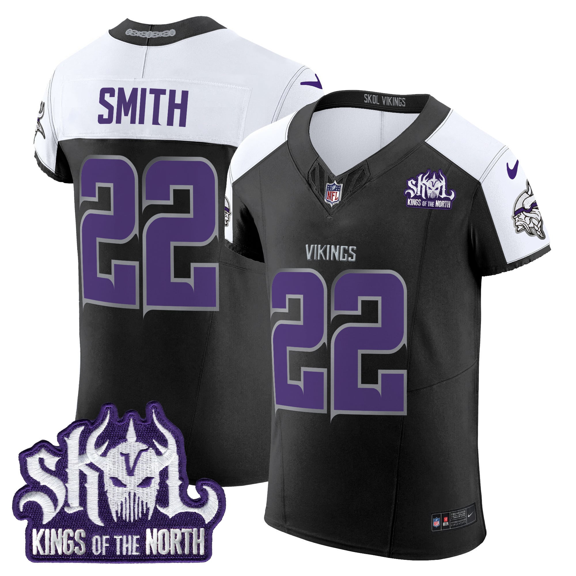 Men's Minnesota Vikings 2024 Winter Warrior Skol Patch Vapor Elite Jersey - All Stitched