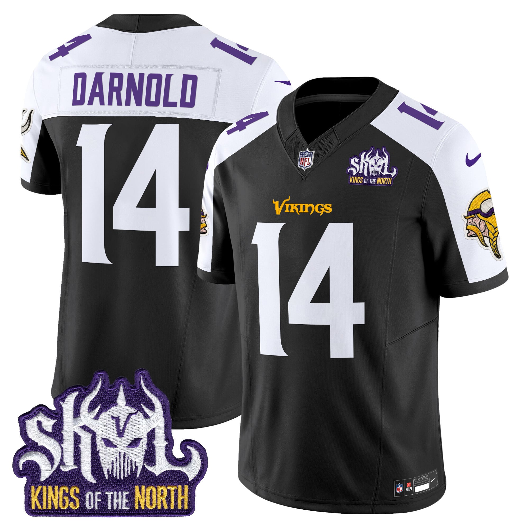 Men's Minnesota Vikings King Of The North Patch Vapor Limited Jersey - All Stitched