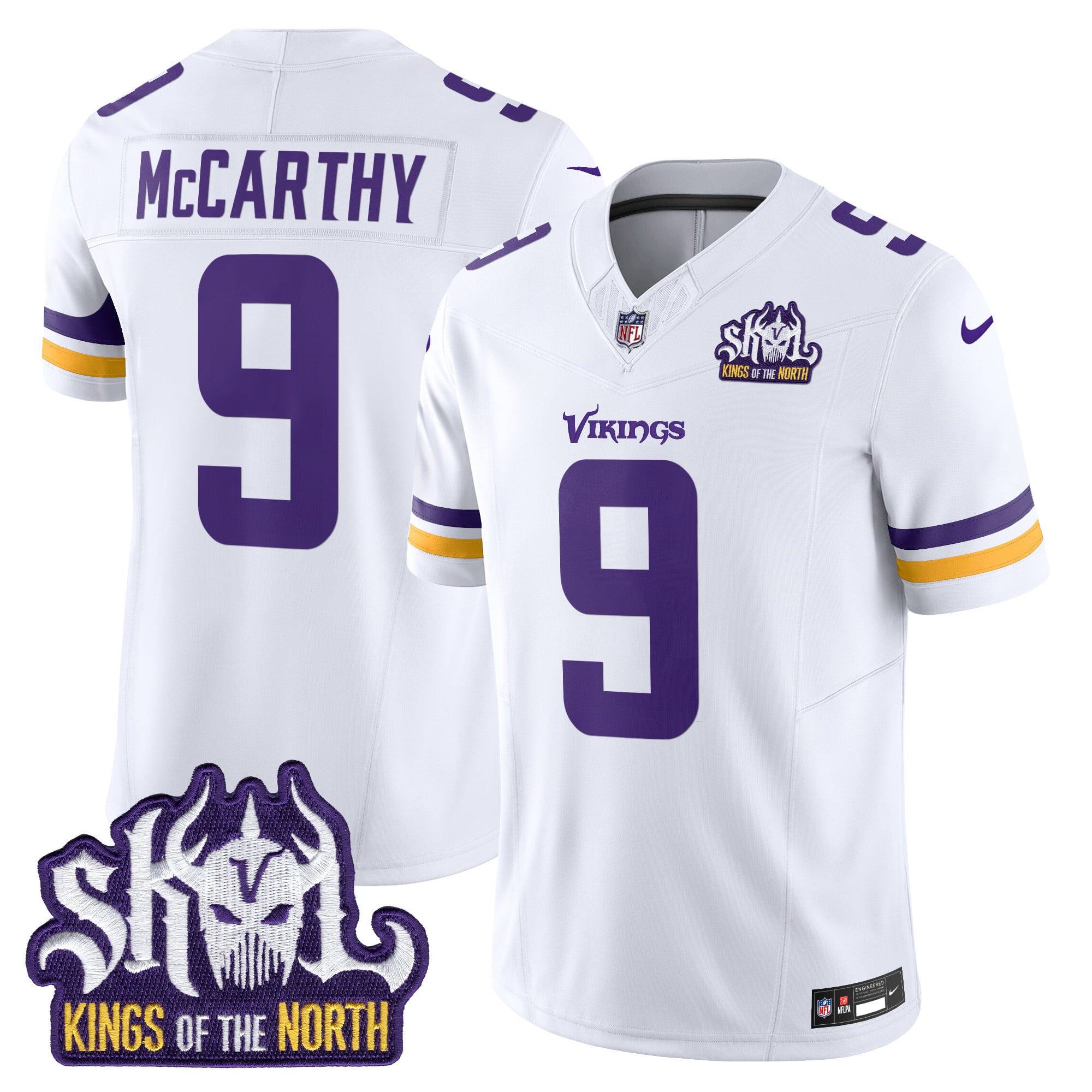 Men's Minnesota Vikings King Of The North Patch Vapor Limited Jersey - All Stitched