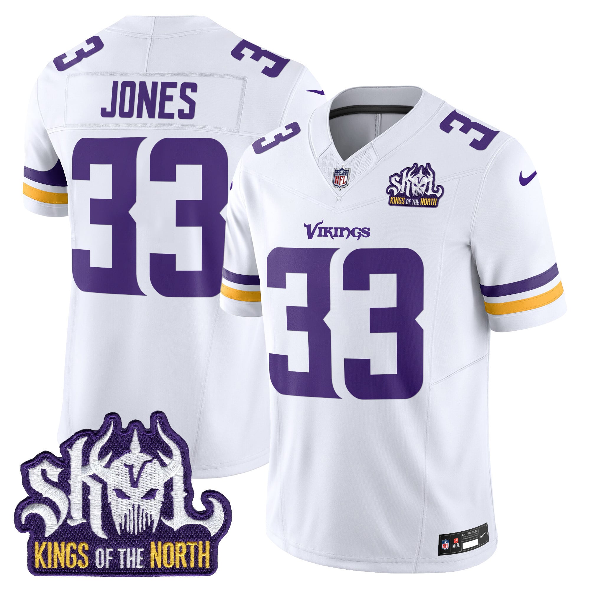 Men's Minnesota Vikings King Of The North Patch Vapor Limited Jersey - All Stitched