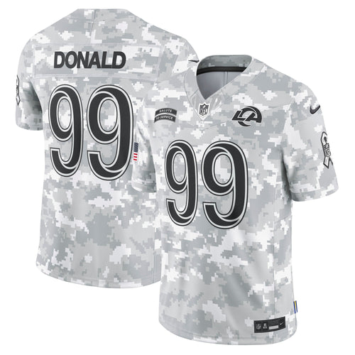 Aaron Donald Los Angeles Rams 2024 Salute to Service Vapor Limited Jersey - Arctic Camo - All Stitched