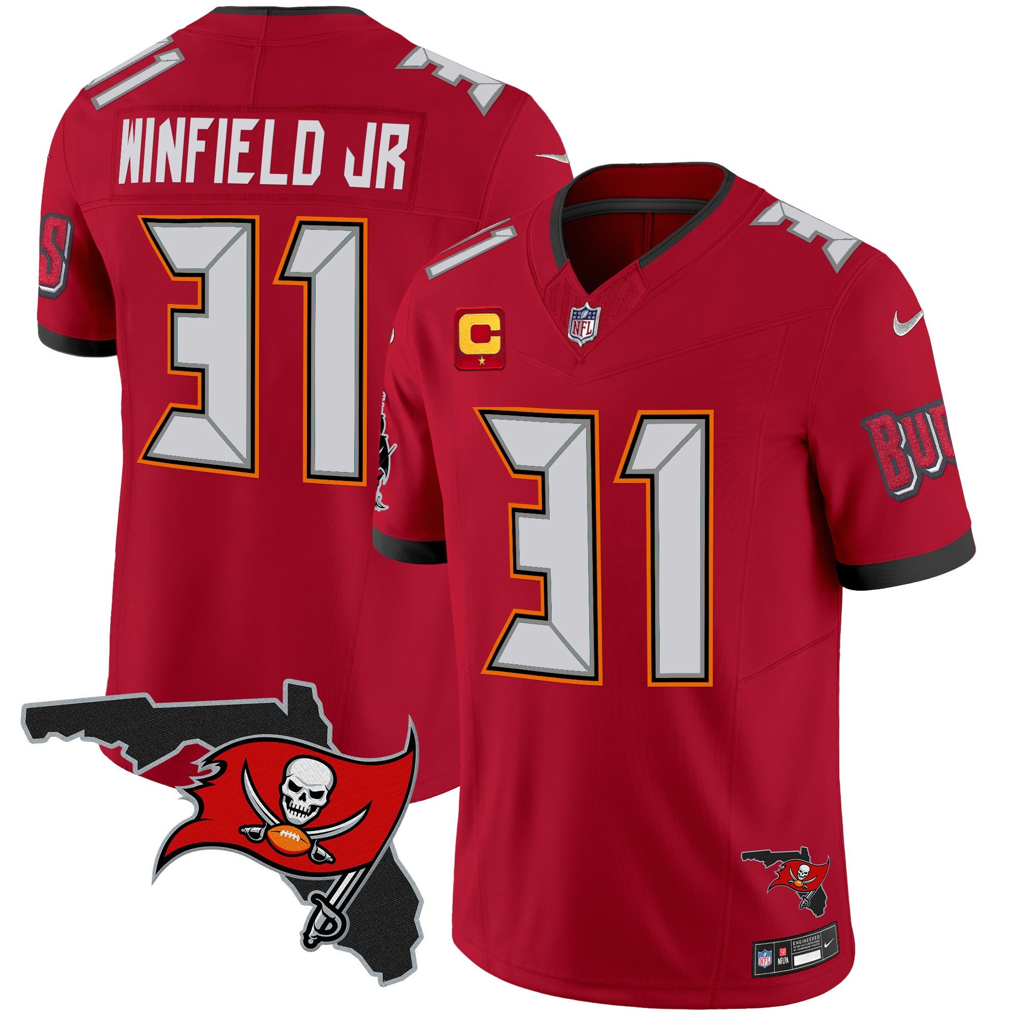 Men's Buccaneers Florida Patch Vapor Limited Jersey V2 - All Stitched
