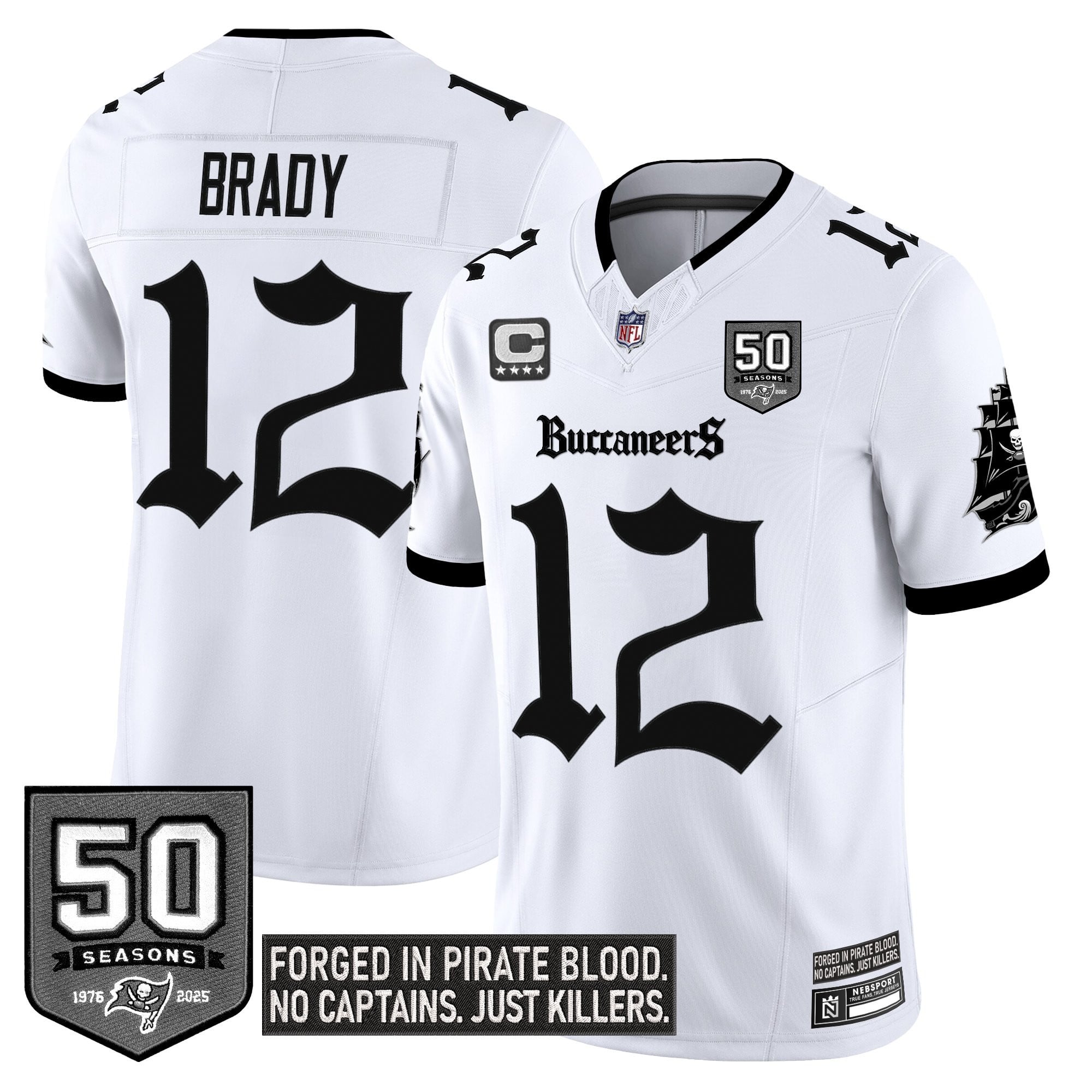 Men's Tampa Bay Buccaneers 'Gothic Pirate Shadows Edition' Limited Jersey - All Stitched