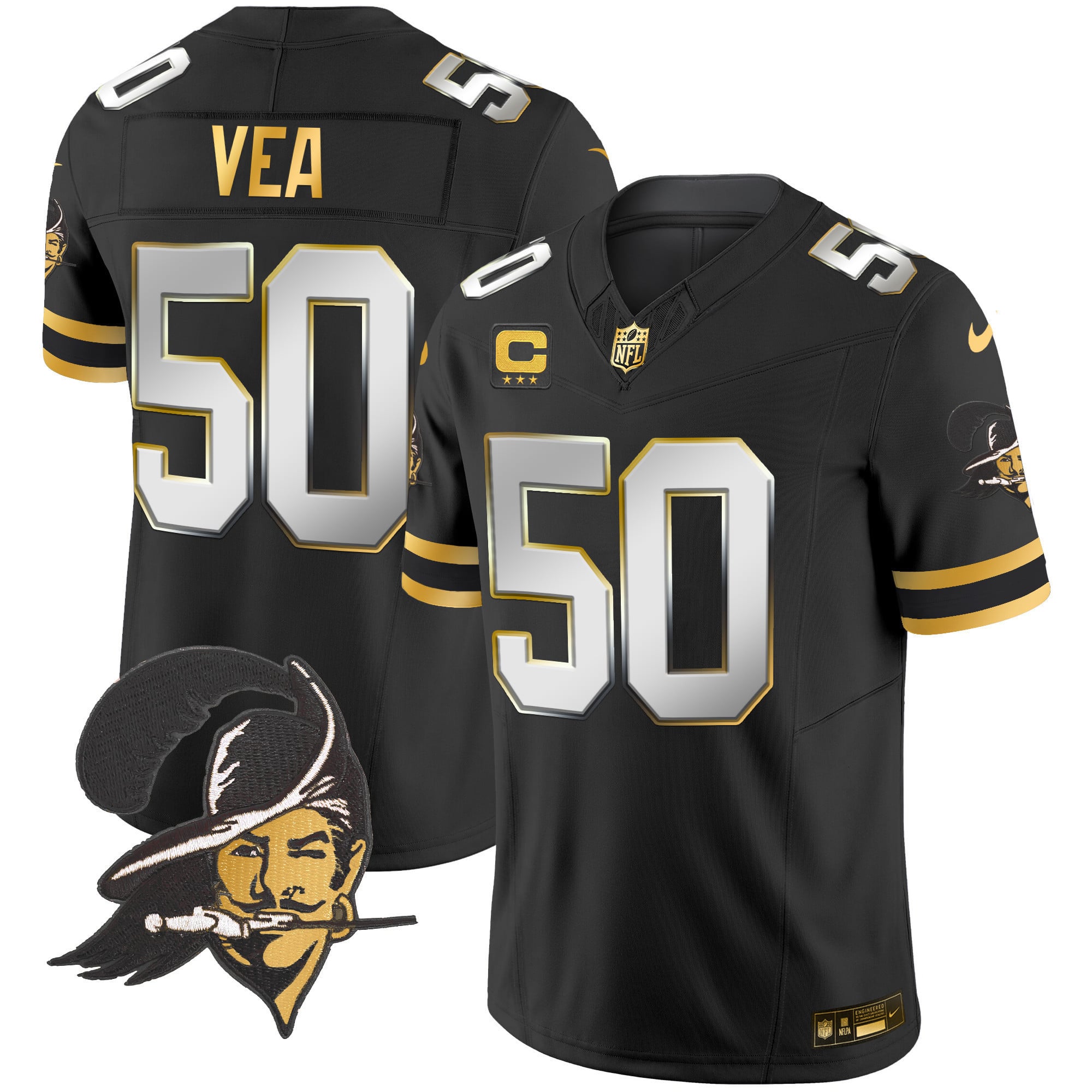 Men's Buccaneers Throwback Gold Vapor Limited Jersey - All Stitched