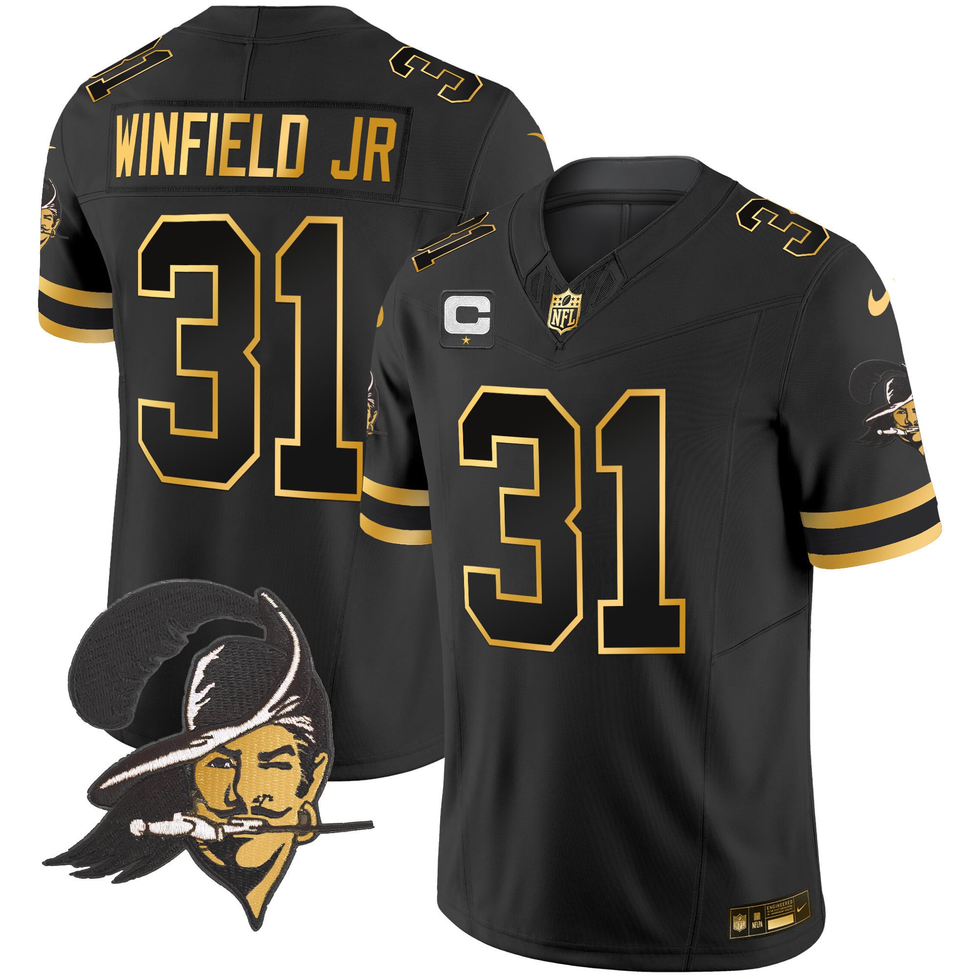 Men's Buccaneers Throwback Gold Vapor Limited Jersey - All Stitched
