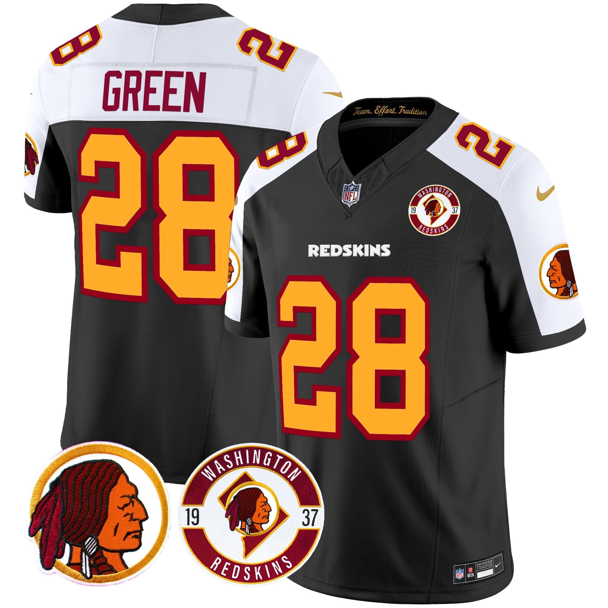 Men's Washington Redskins 2024 Vapor Limited Jersey - Est. 1937 Patch - All Stitched