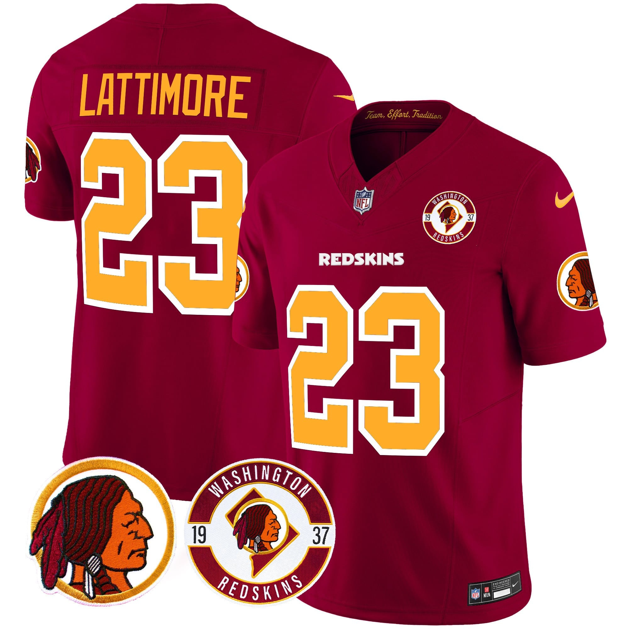 Men's Washington Redskins 2024 Vapor Limited Jersey - Est. 1937 Patch - All Stitched