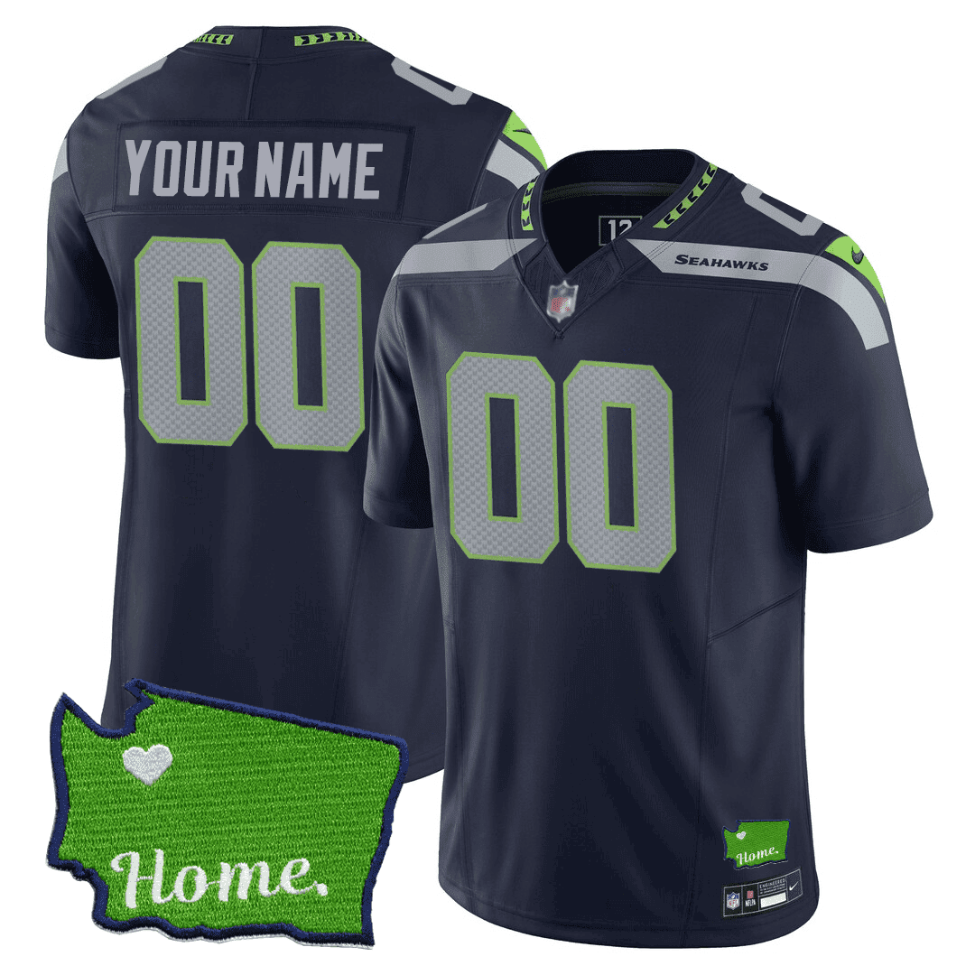 Men's Seattle Seahawks Jersey - SB XLVIII & Washington Home Patch