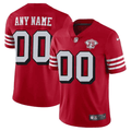 San Francisco 49Ers 75Th Anniversary Throwback Scarlet Custom Jersey – All Stitched