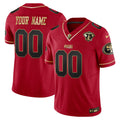 49ers 2023 Vapor Gold Limited Custom Jersey - All Stitched