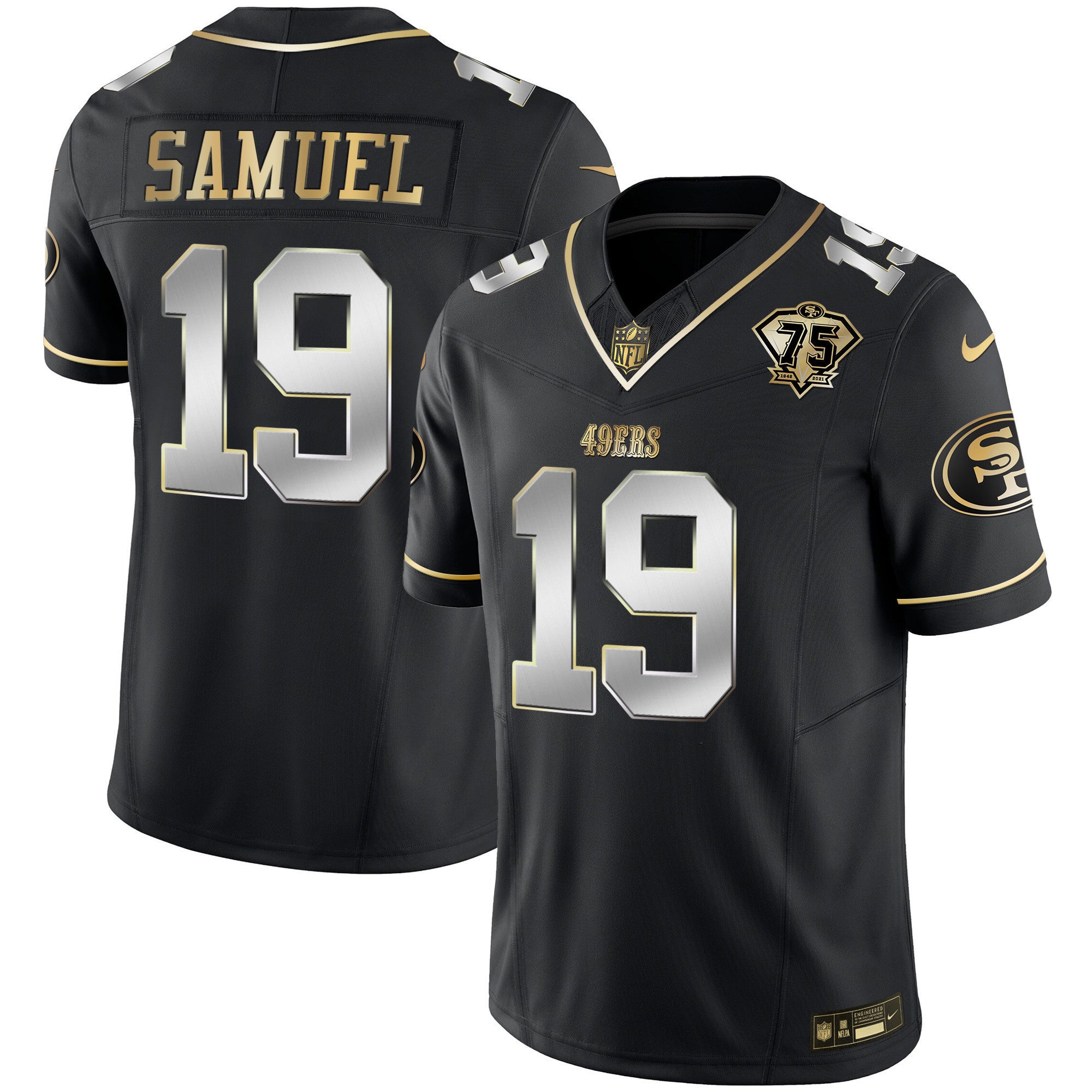 Men's 49ers 2023 Vapor Gold Limited Jersey - All Stitched