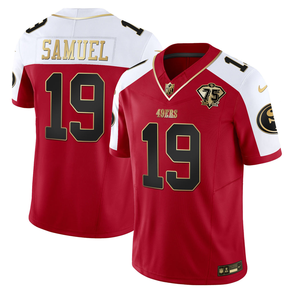 Men's 49ers 2023 Vapor Gold Limited Jersey - All Stitched