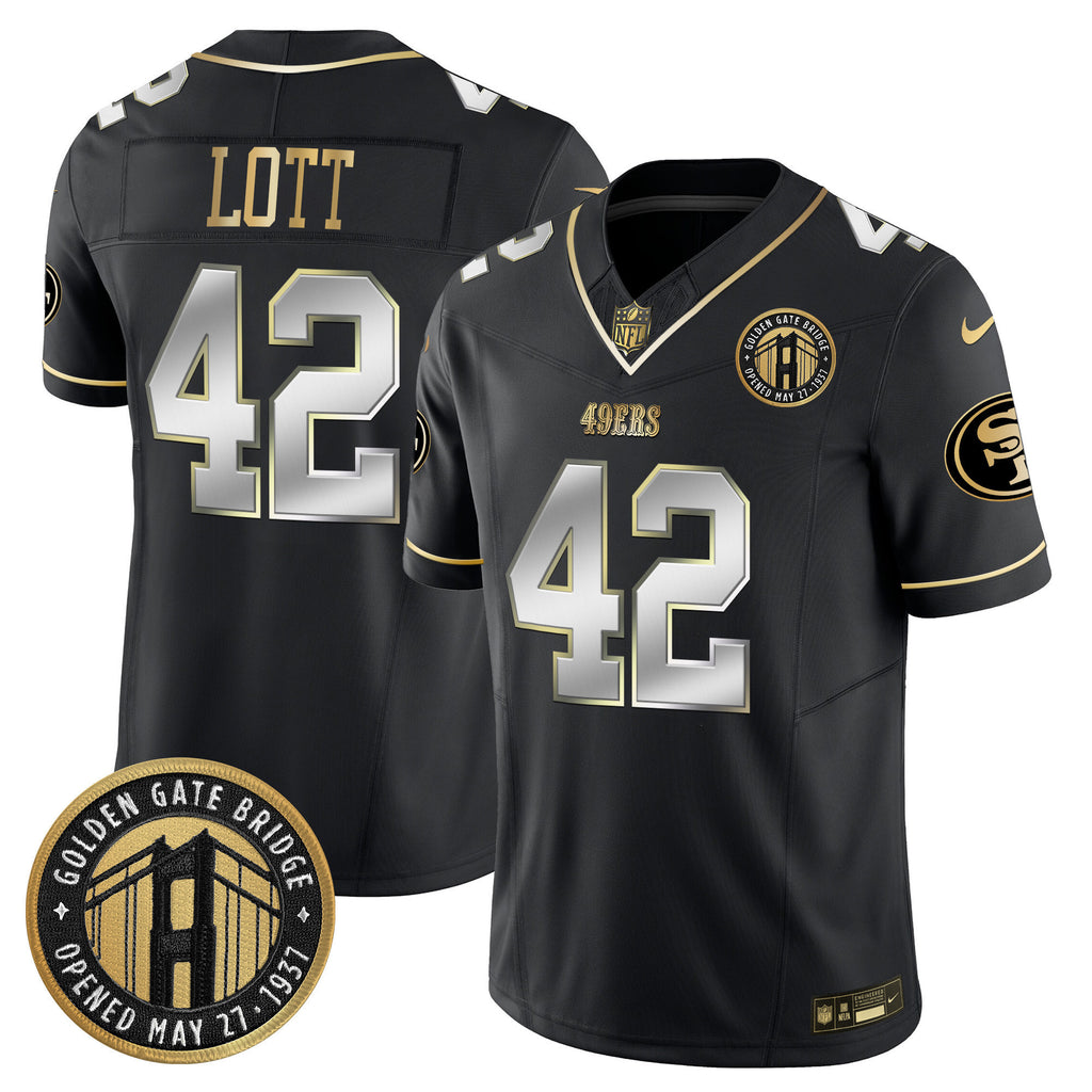 Men's 49ers Golden Gate Bridge Patch Vapor Limited Jersey - All Stitched
