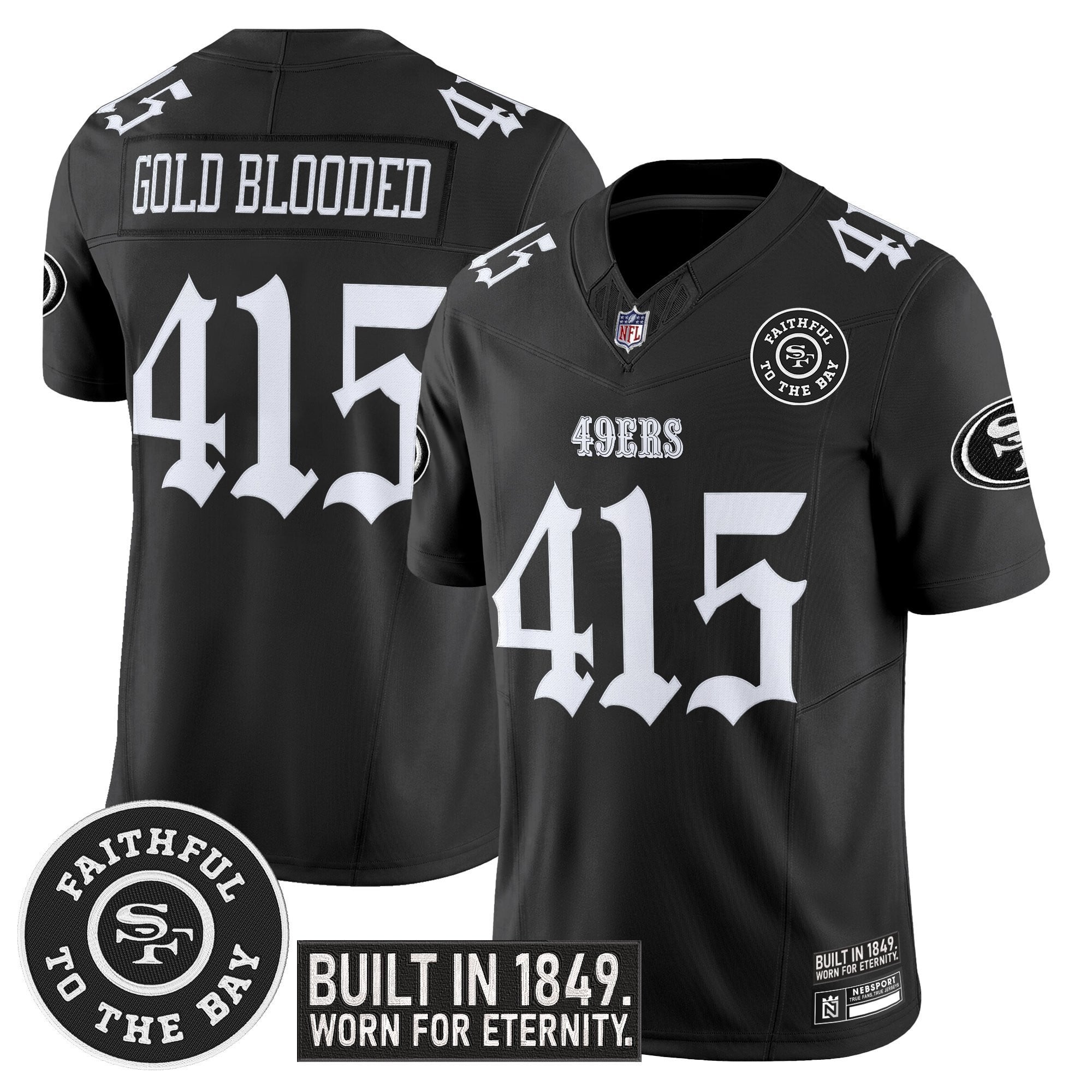Men's San Francisco 49ers 'Fog City Gothic Edition' Vapor Limited Jersey - All Stitched