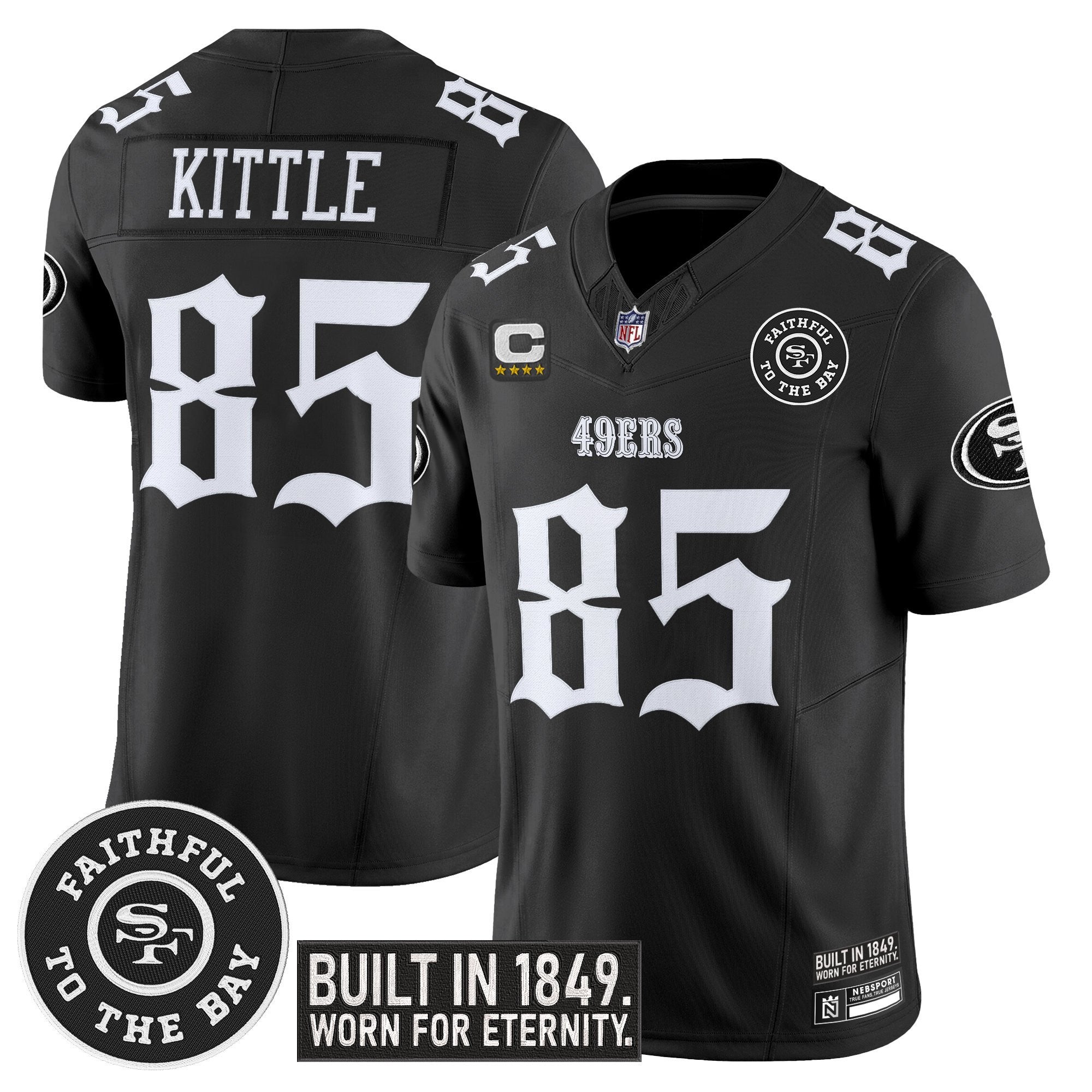 Men's San Francisco 49ers 'Fog City Gothic Edition' Vapor Limited Jersey - All Stitched