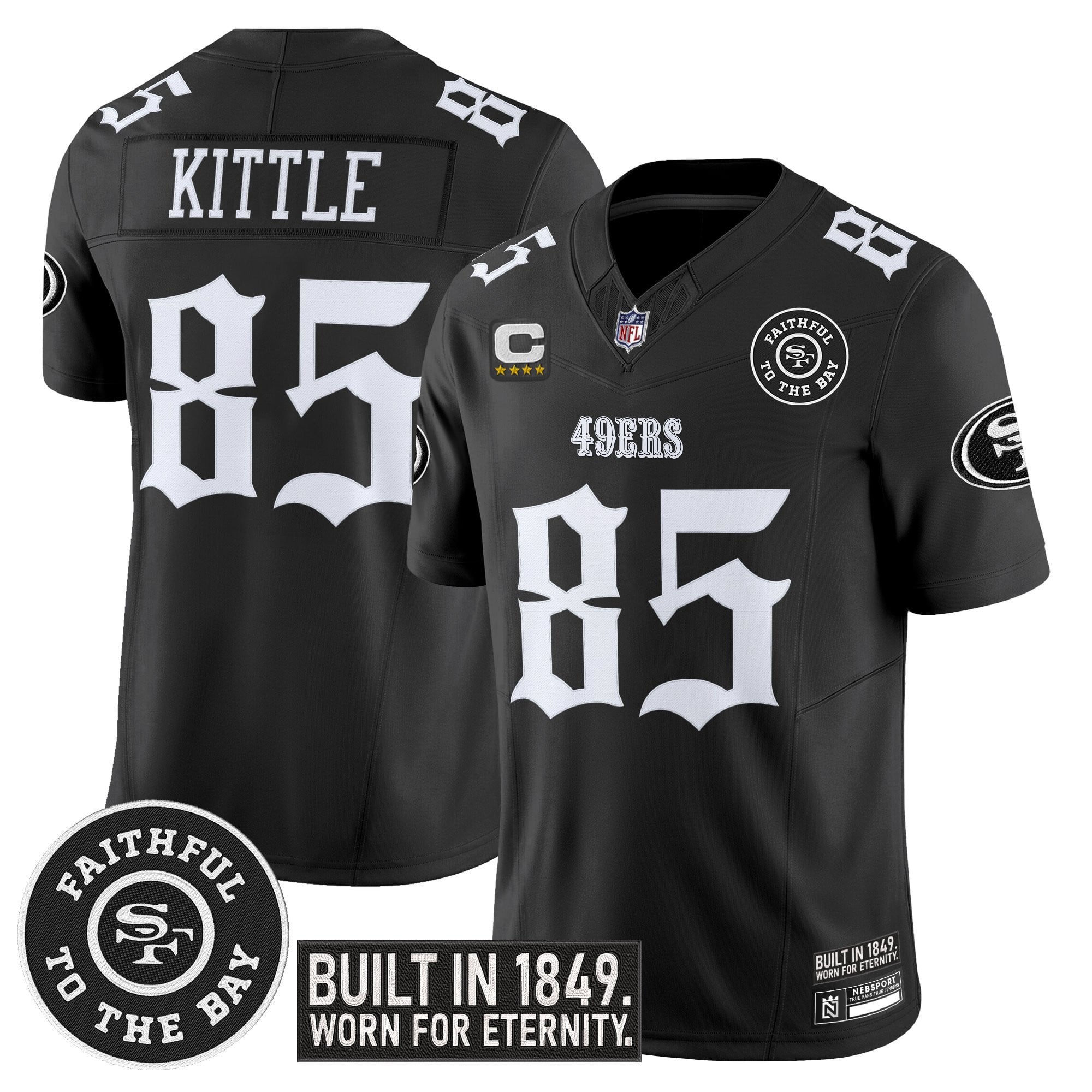 Men's San Francisco 49ers 'Fog City Gothic Edition' Vapor Limited Jersey - All Stitched