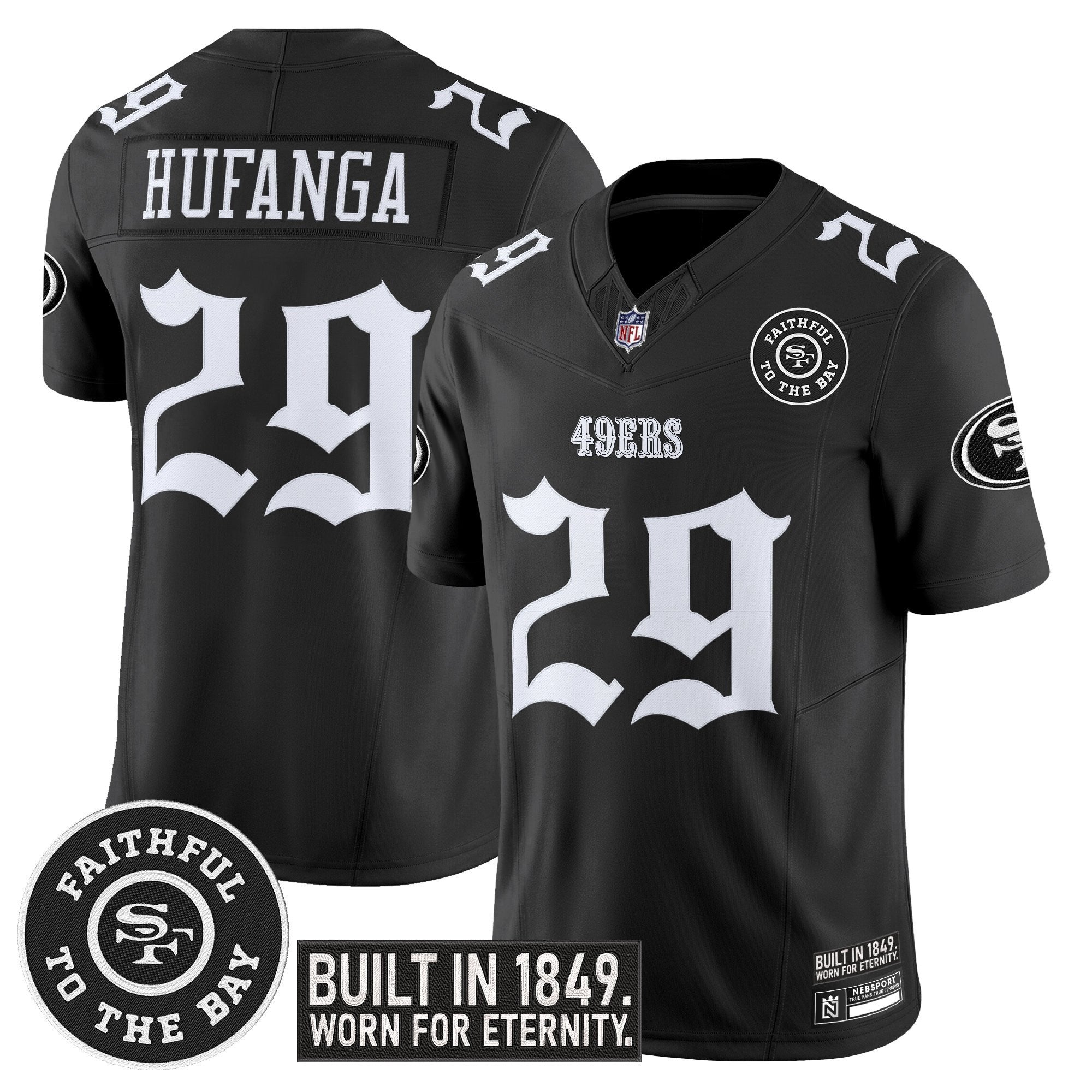 Men's San Francisco 49ers 'Fog City Gothic Edition' Vapor Limited Jersey - All Stitched