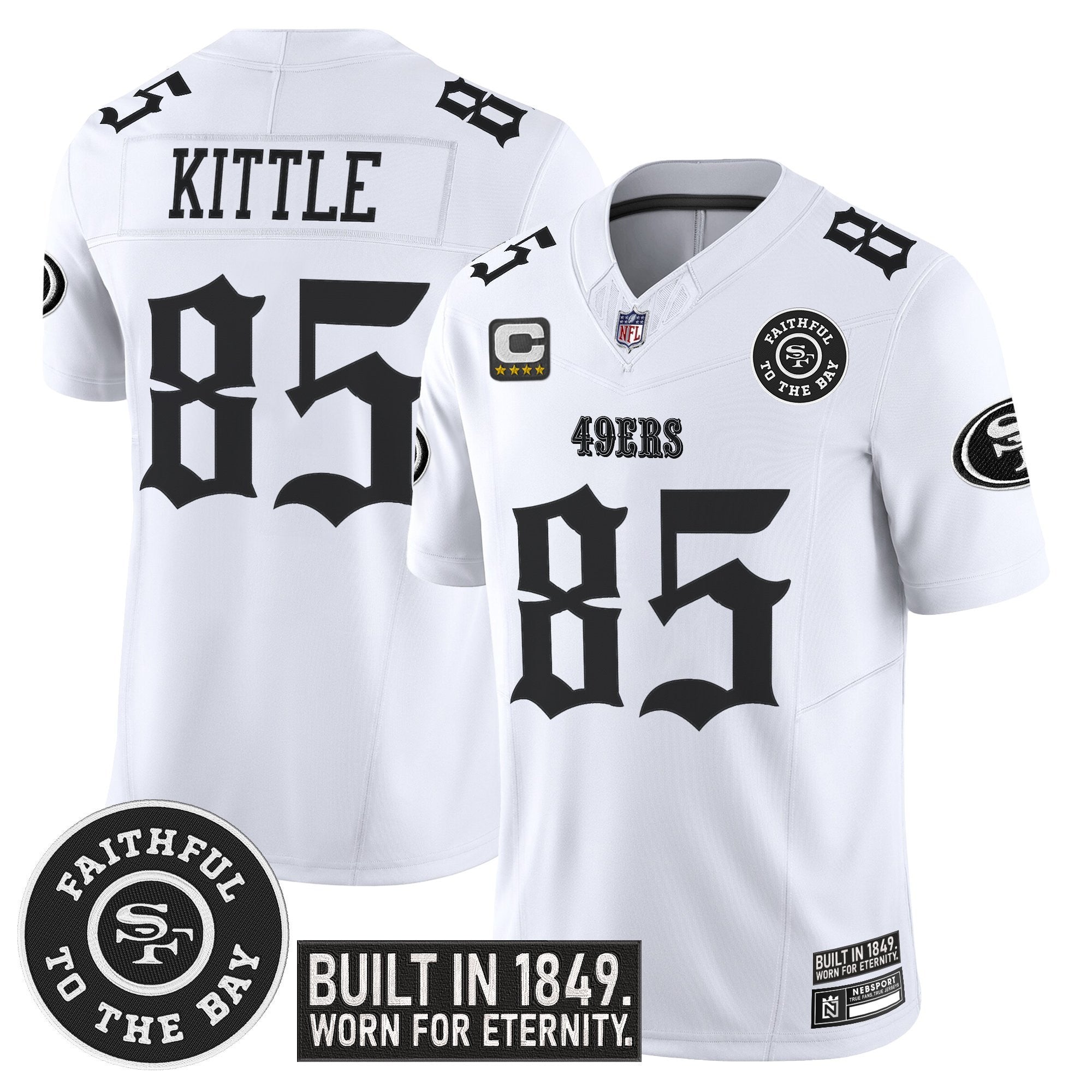 Men's San Francisco 49ers 'Fog City Gothic Edition' Vapor Limited Jersey - All Stitched